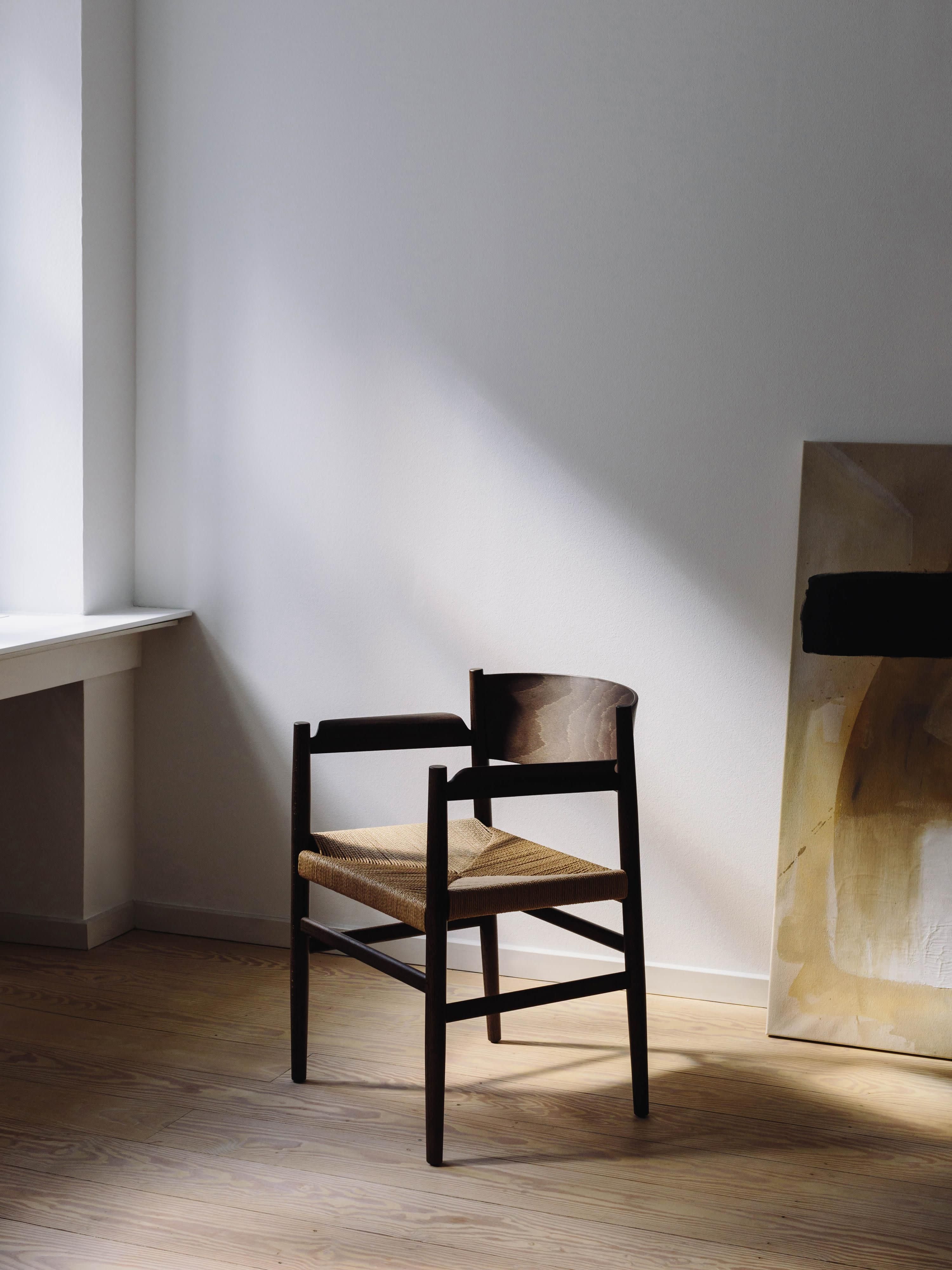 Nestor Handmade Beech Wood Dining Chair with Woven Seat Surface