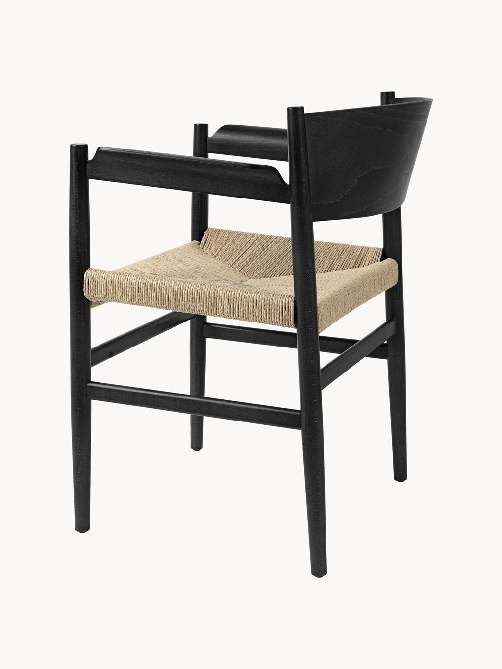 Nestor Handmade Beech Wood Dining Chair with Woven Seat Surface