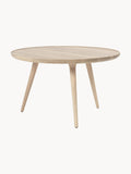 Gallery image 1 - Round Oak Wood Coffee Table Accent, Handmade
