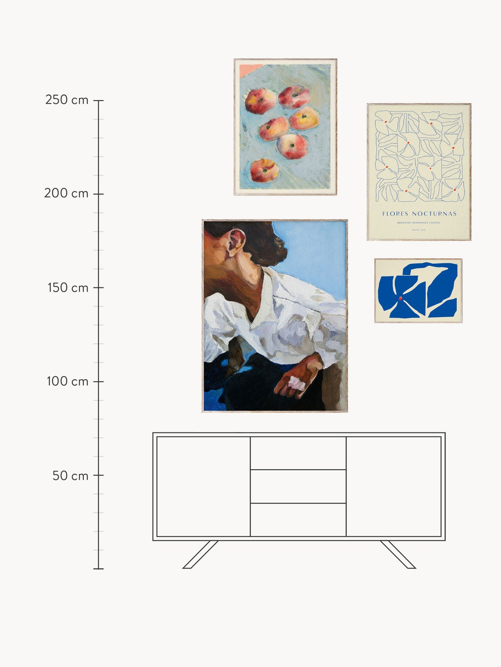 Posters Artwall No. 15 with Frame, Set of 4