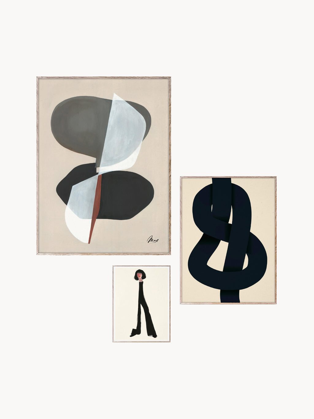 Gallery image 1 - Posters Artwall No. 10 with Frame, Set of 3