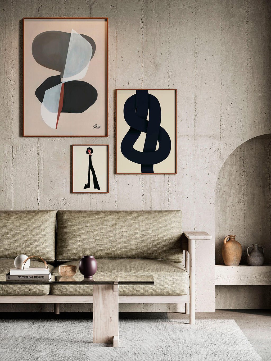 Posters Artwall No. 10 with Frame, Set of 3