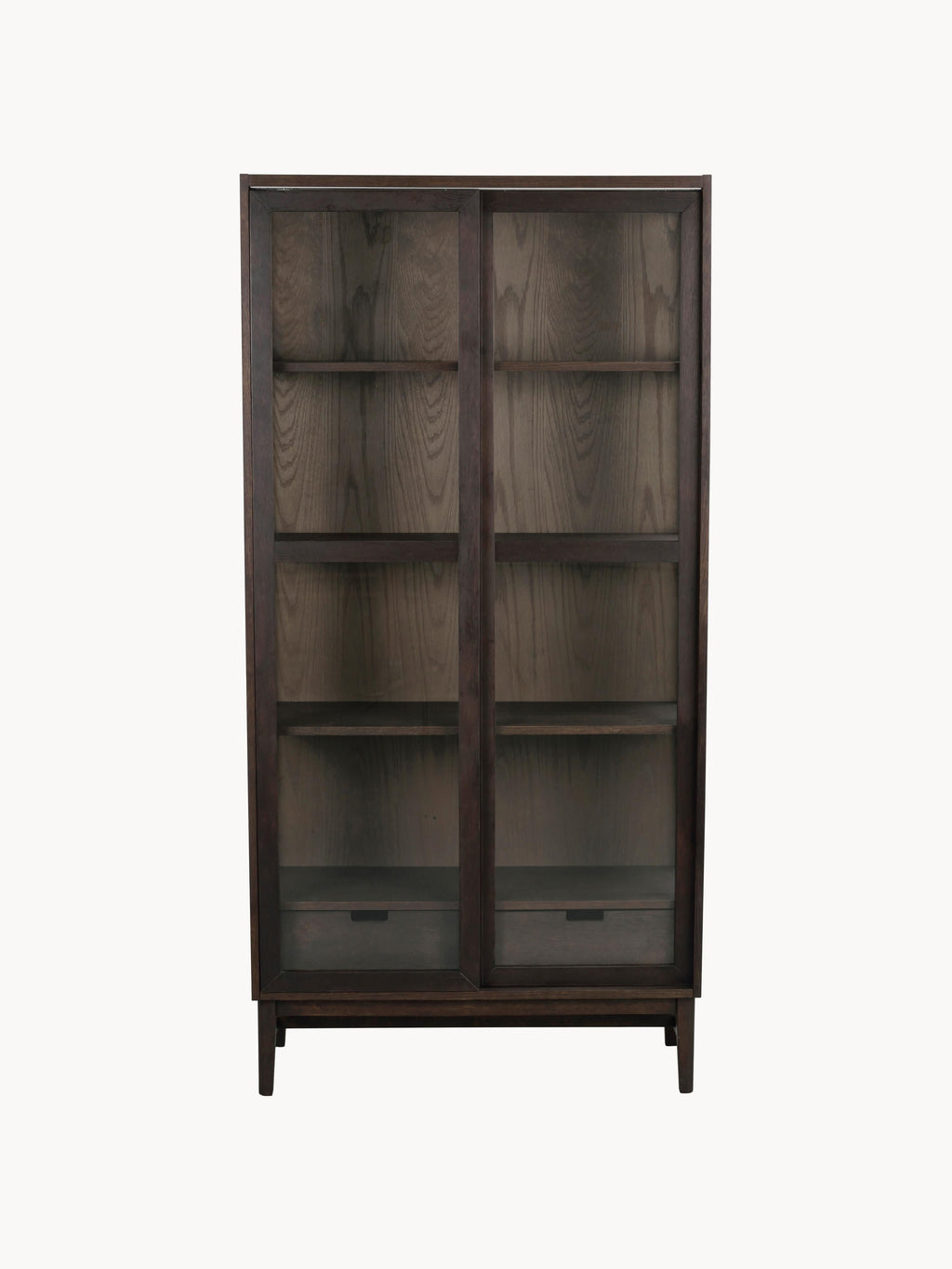 Hazelton Wooden Display Cabinet with Sliding Doors