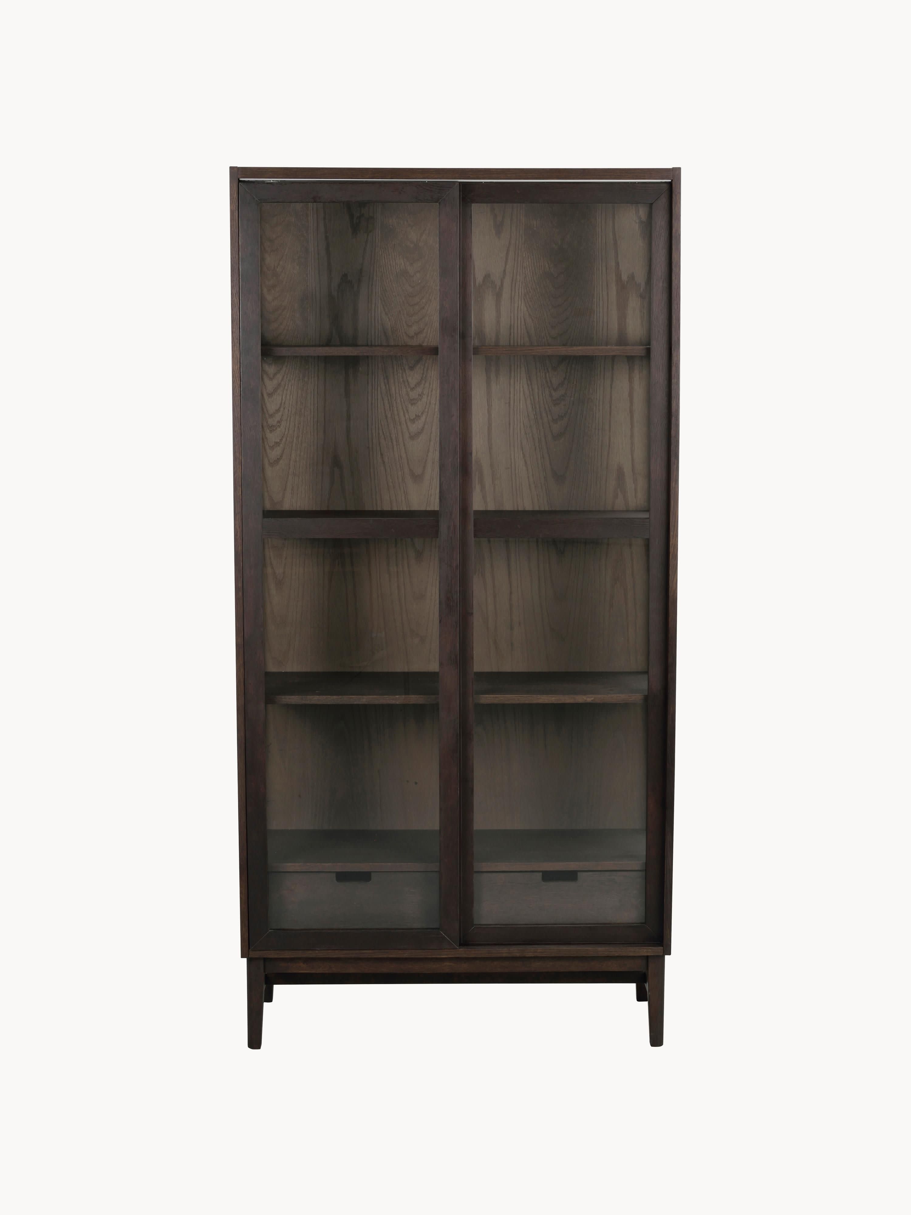 Hazelton Wooden Display Cabinet with Sliding Doors