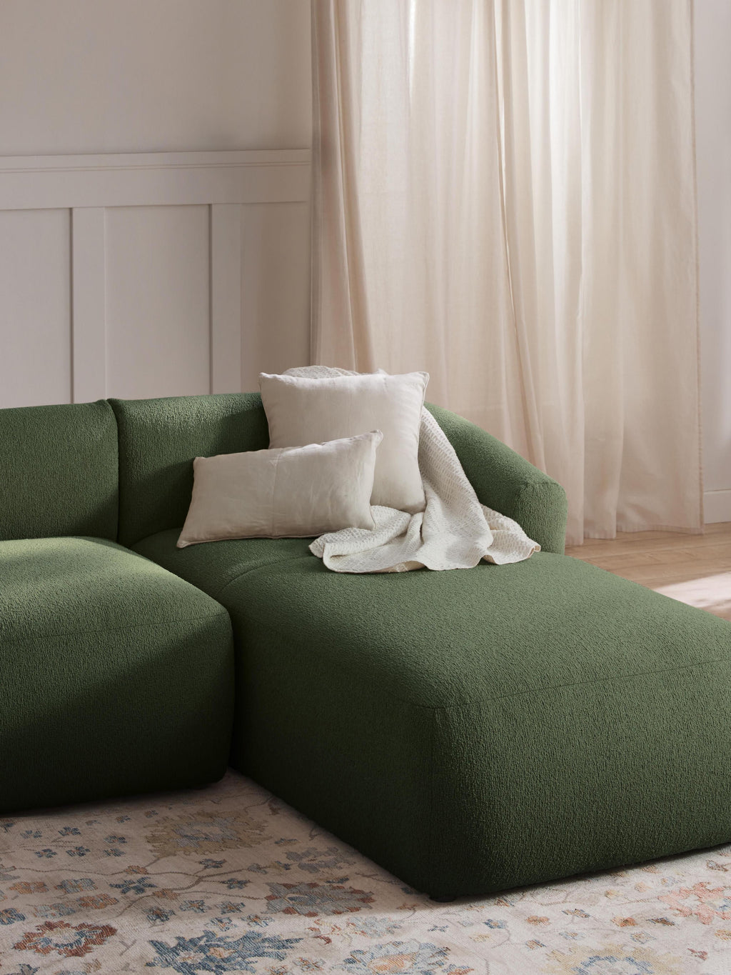 Sofia Bouclé Corner Chaise Module