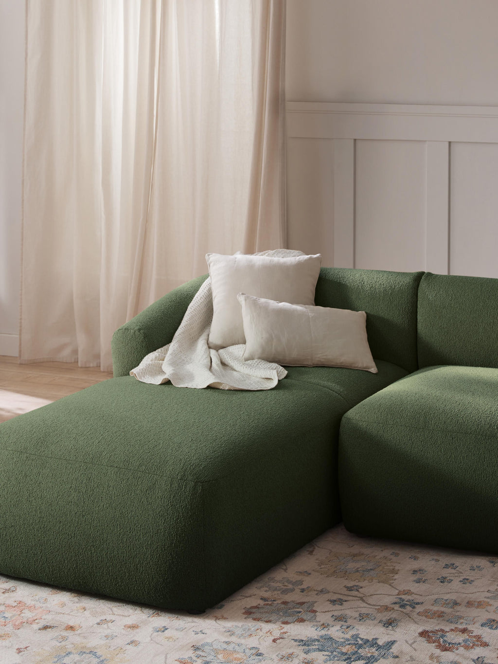 Sofia Bouclé Corner Chaise Module