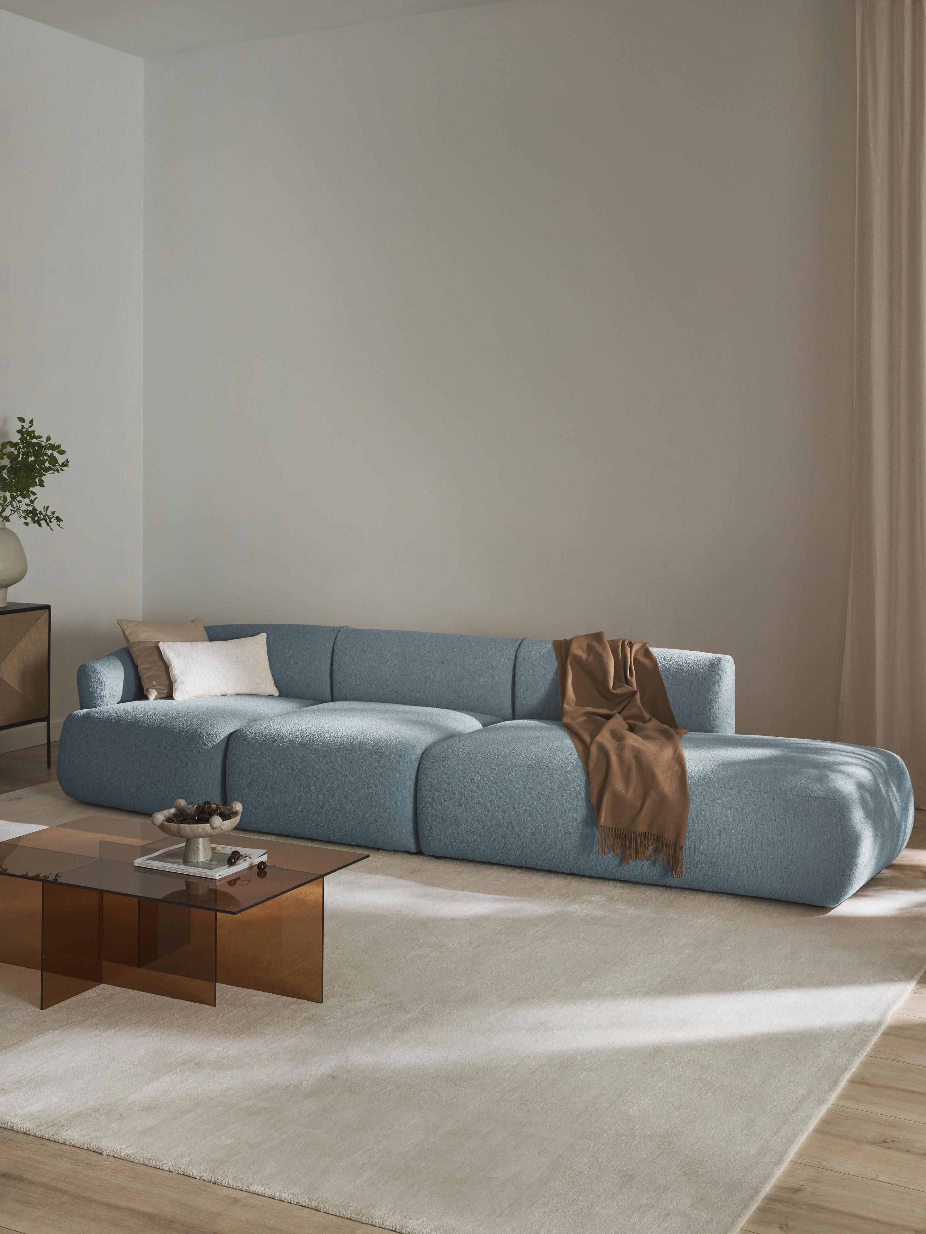 Sofia Modular Bouclé Chaise (4-seater)