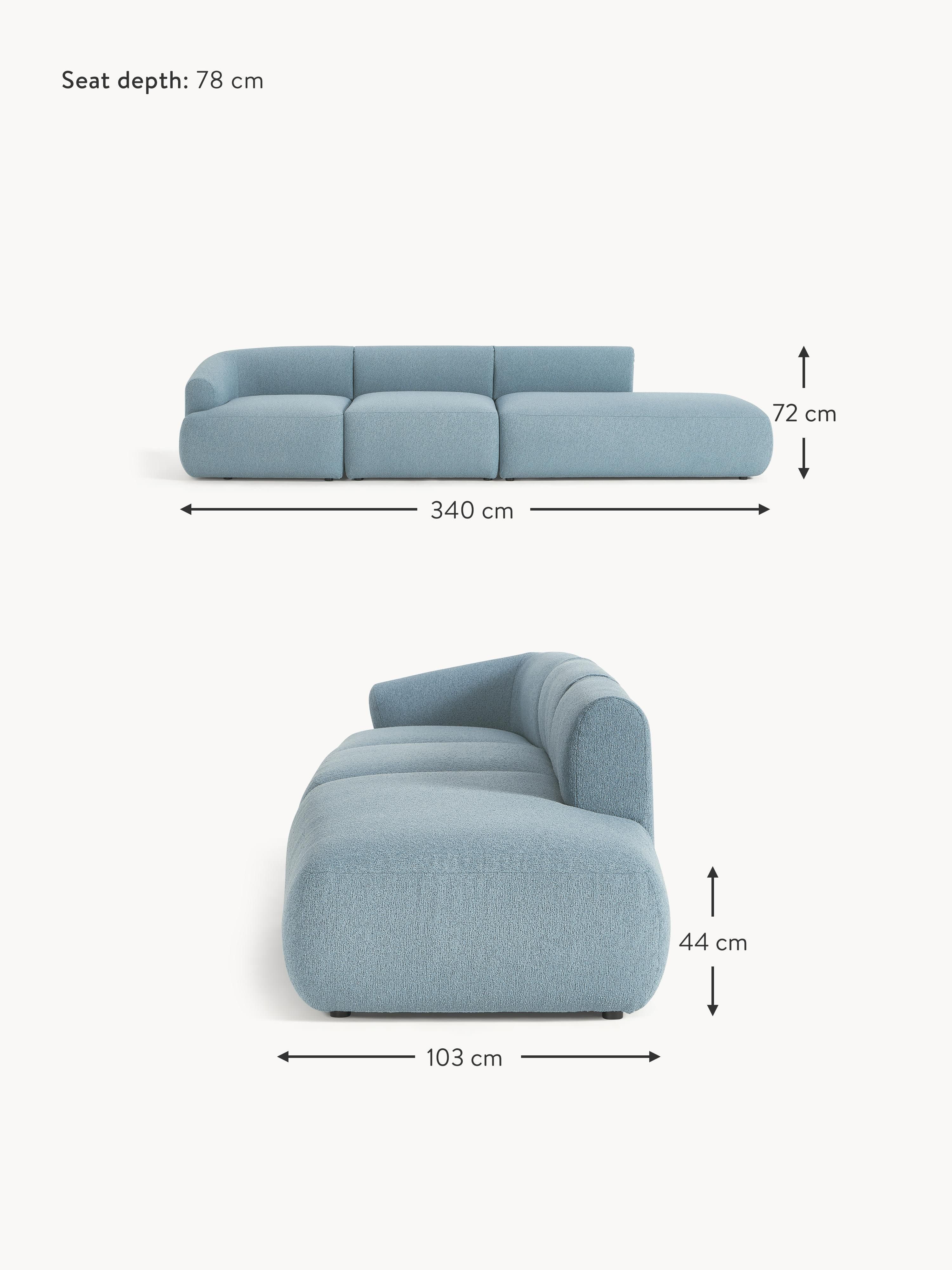 Sofia Modular Bouclé Chaise (4-seater)