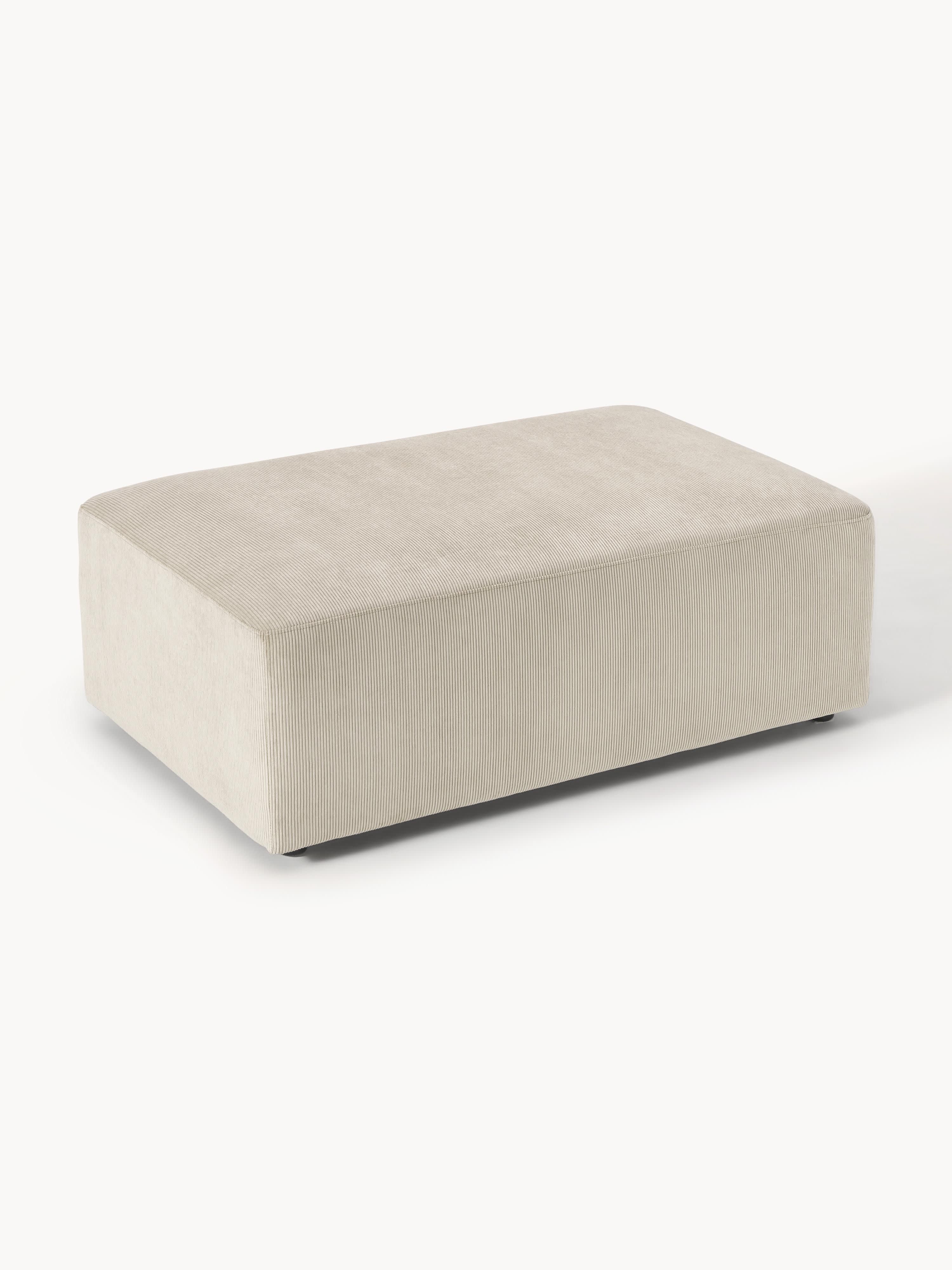Melva Corduroy XL Ottoman, W 116 x D 72 cm