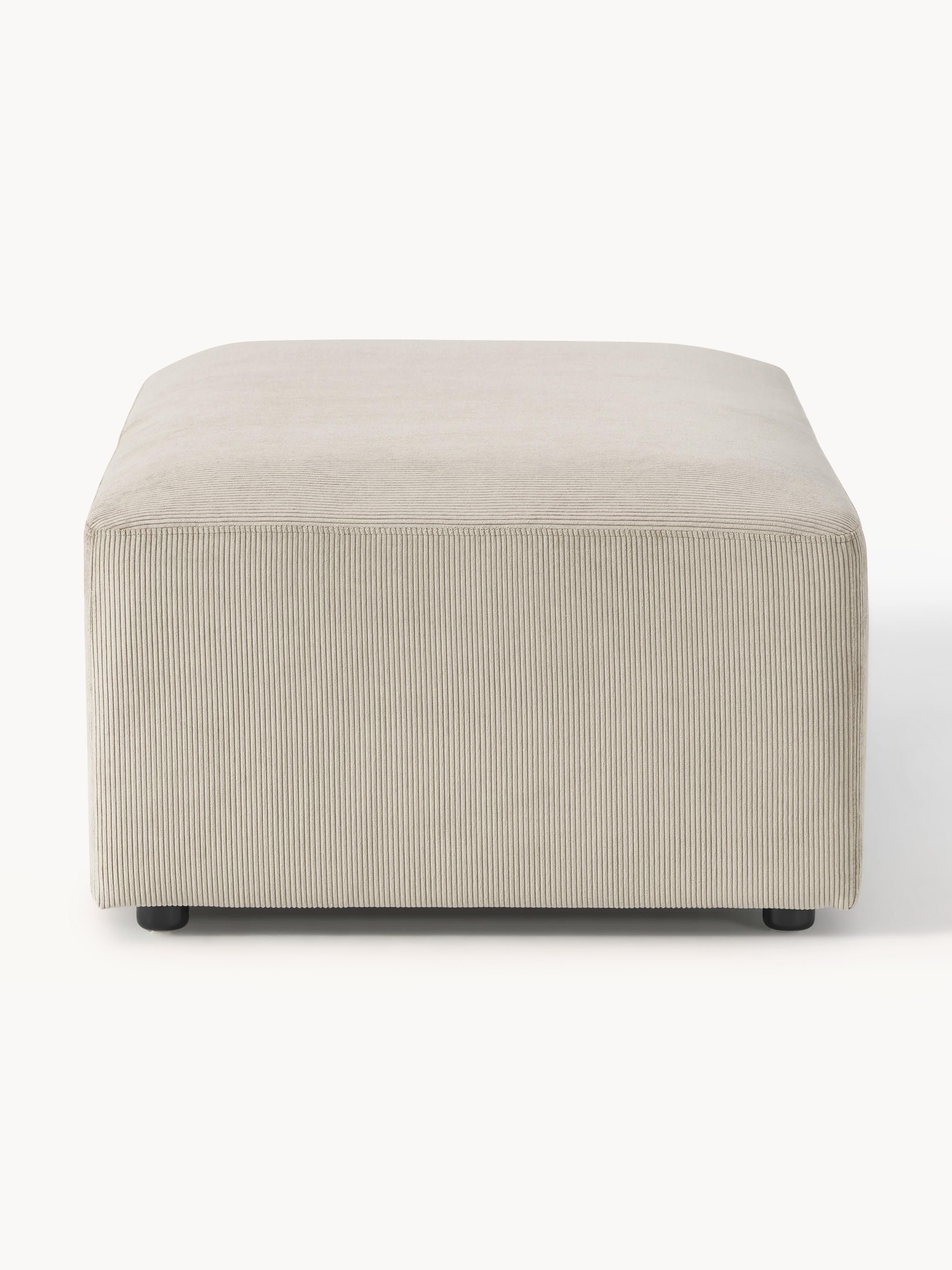 Melva Corduroy XL Ottoman, W 116 x D 72 cm