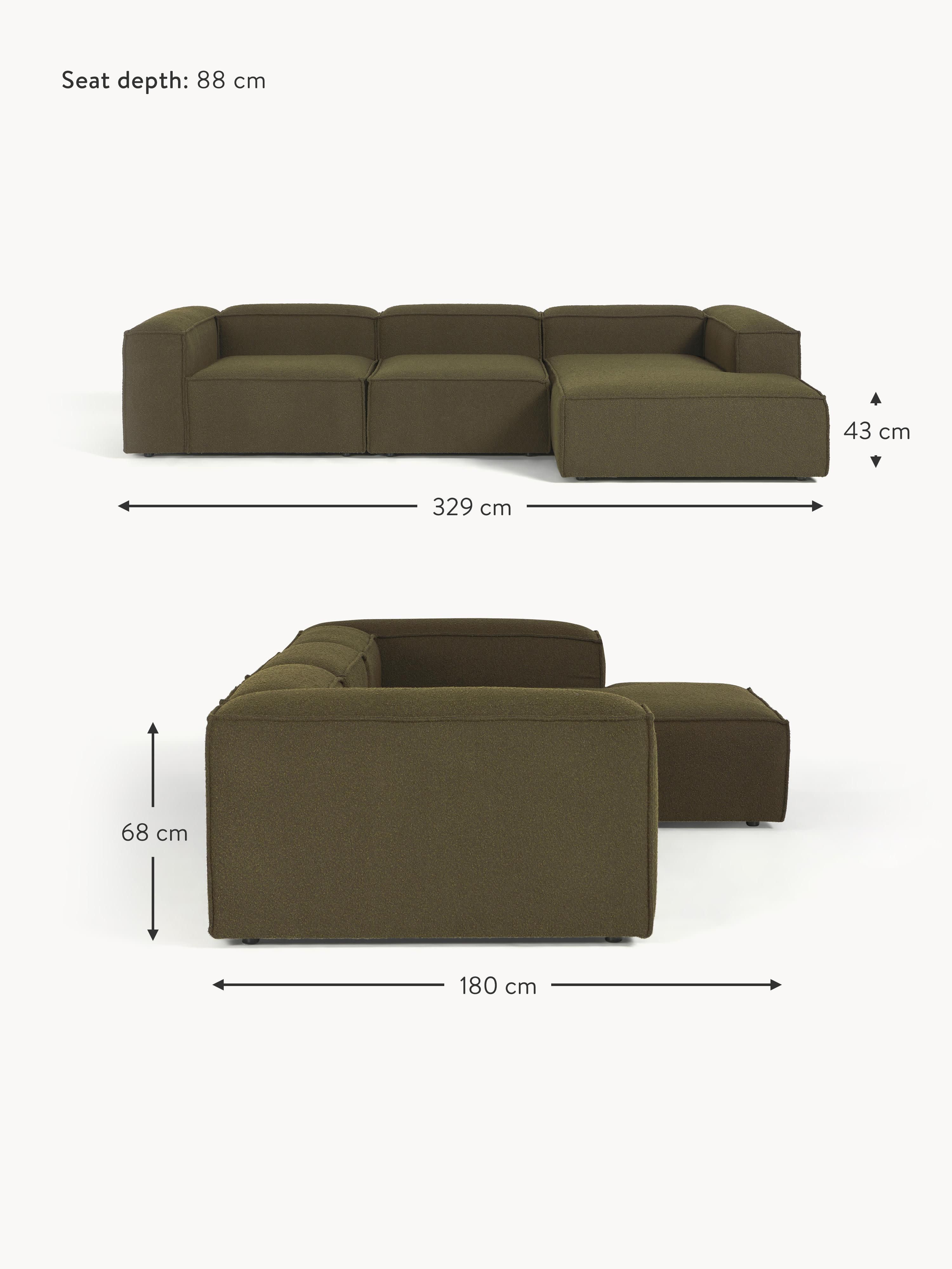 Lennon Bouclé Modular Corner Sofa (4-seater)