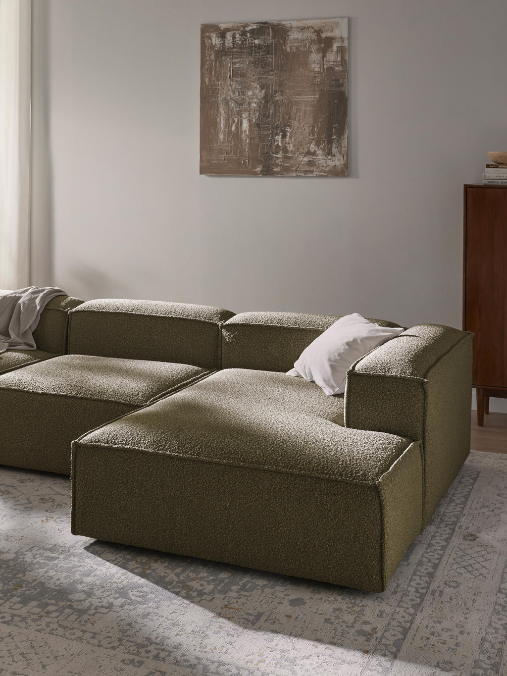 Lennon Bouclé Modular Corner Sofa (4-seater)
