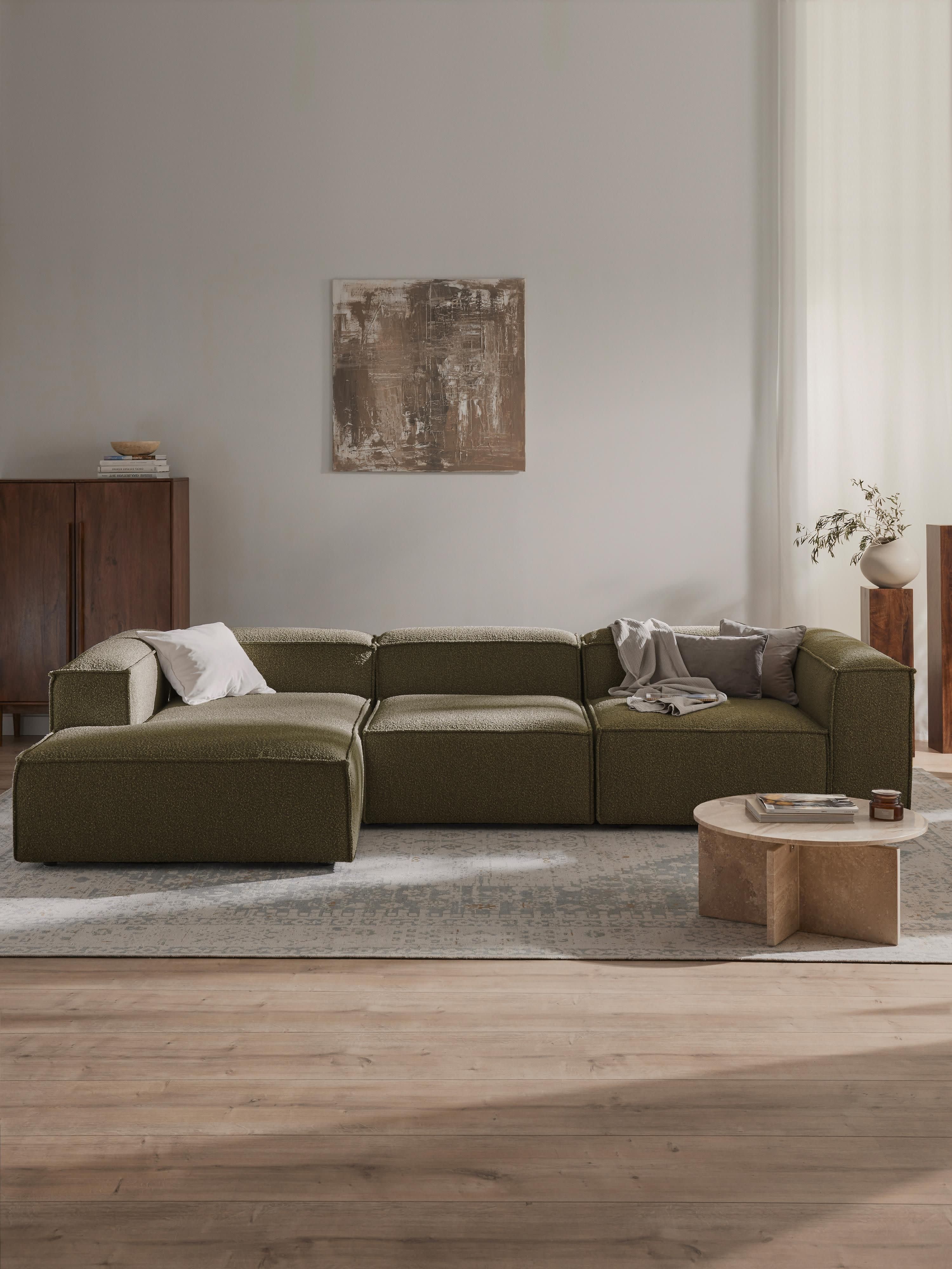 Lennon Bouclé Modular Corner Sofa (4-seater)