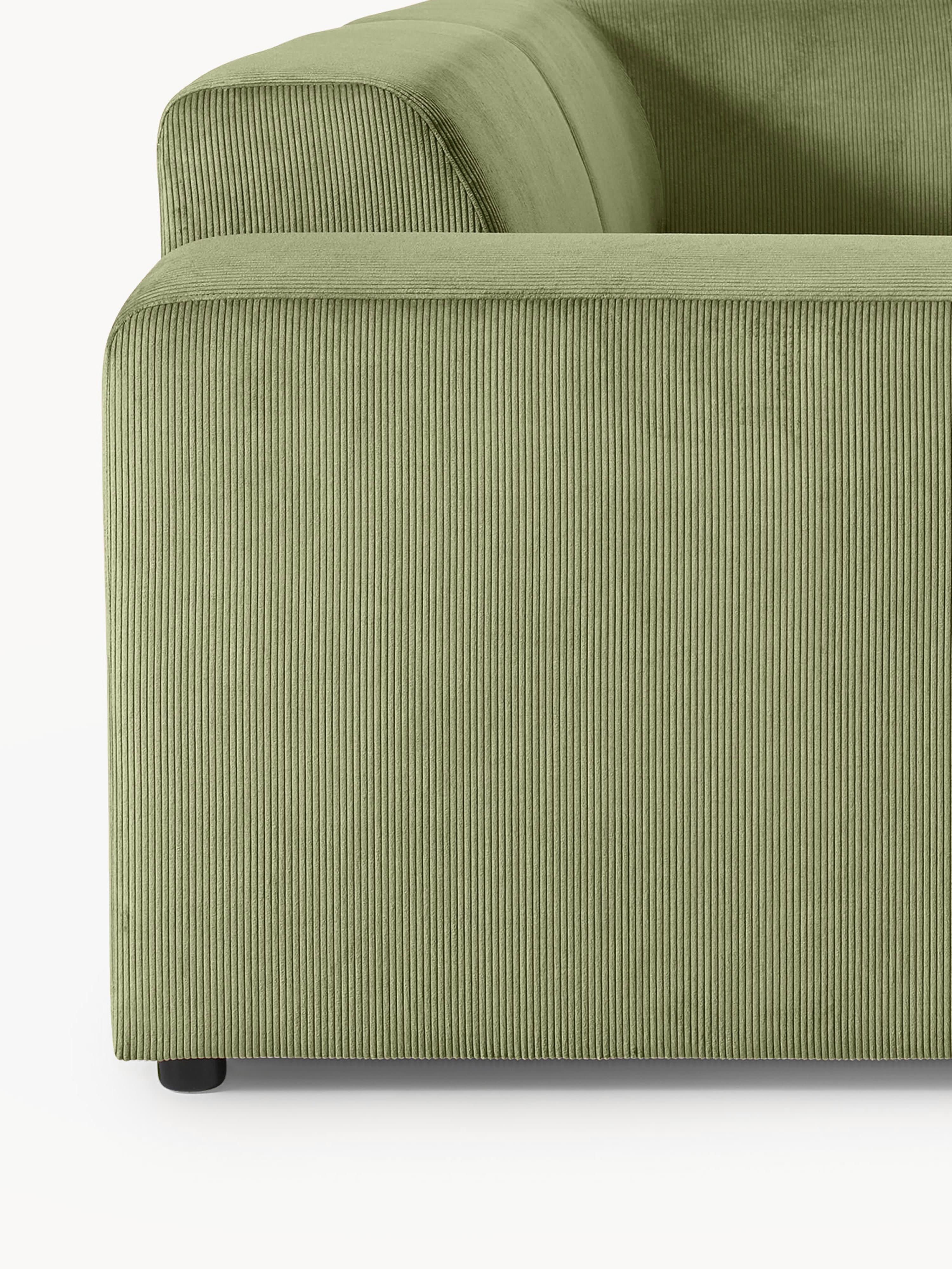Melva Large Corduroy Corner Sofa (4-seater)
