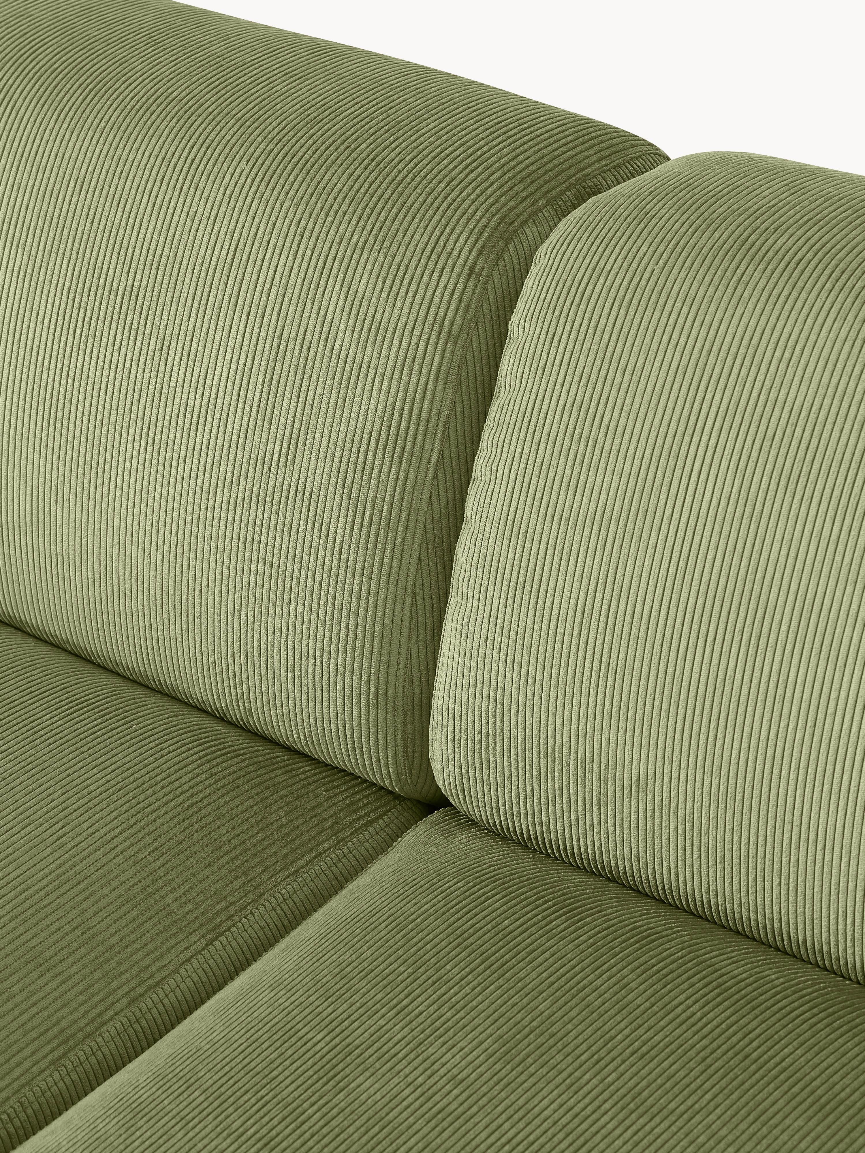 Melva Large Corduroy Corner Sofa (4-seater)