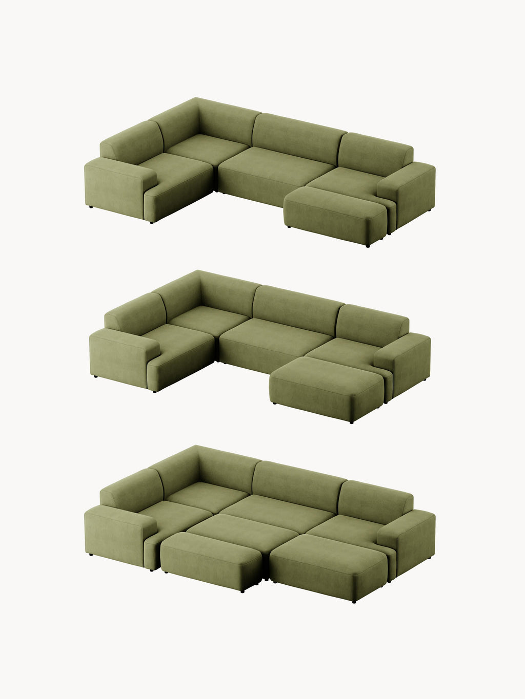 Melva Large Corduroy Corner Sofa (4-seater)