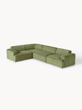 Gallery image 1 - Large Corduroy Corner Sofa Melva (4-seater)