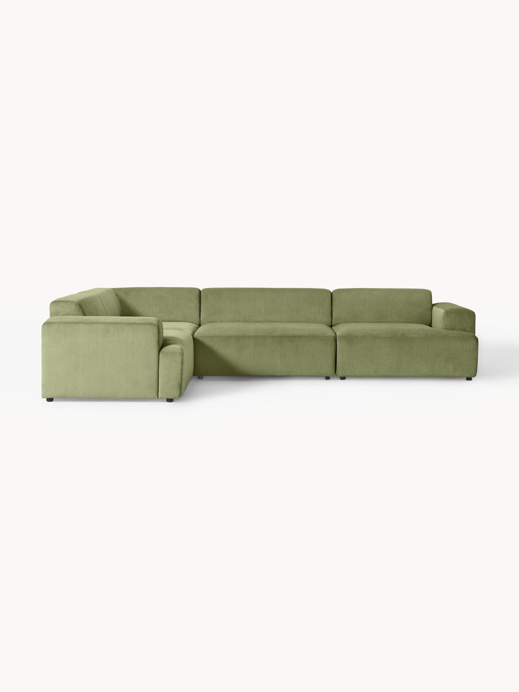 Melva Large Corduroy Corner Sofa (4-seater)