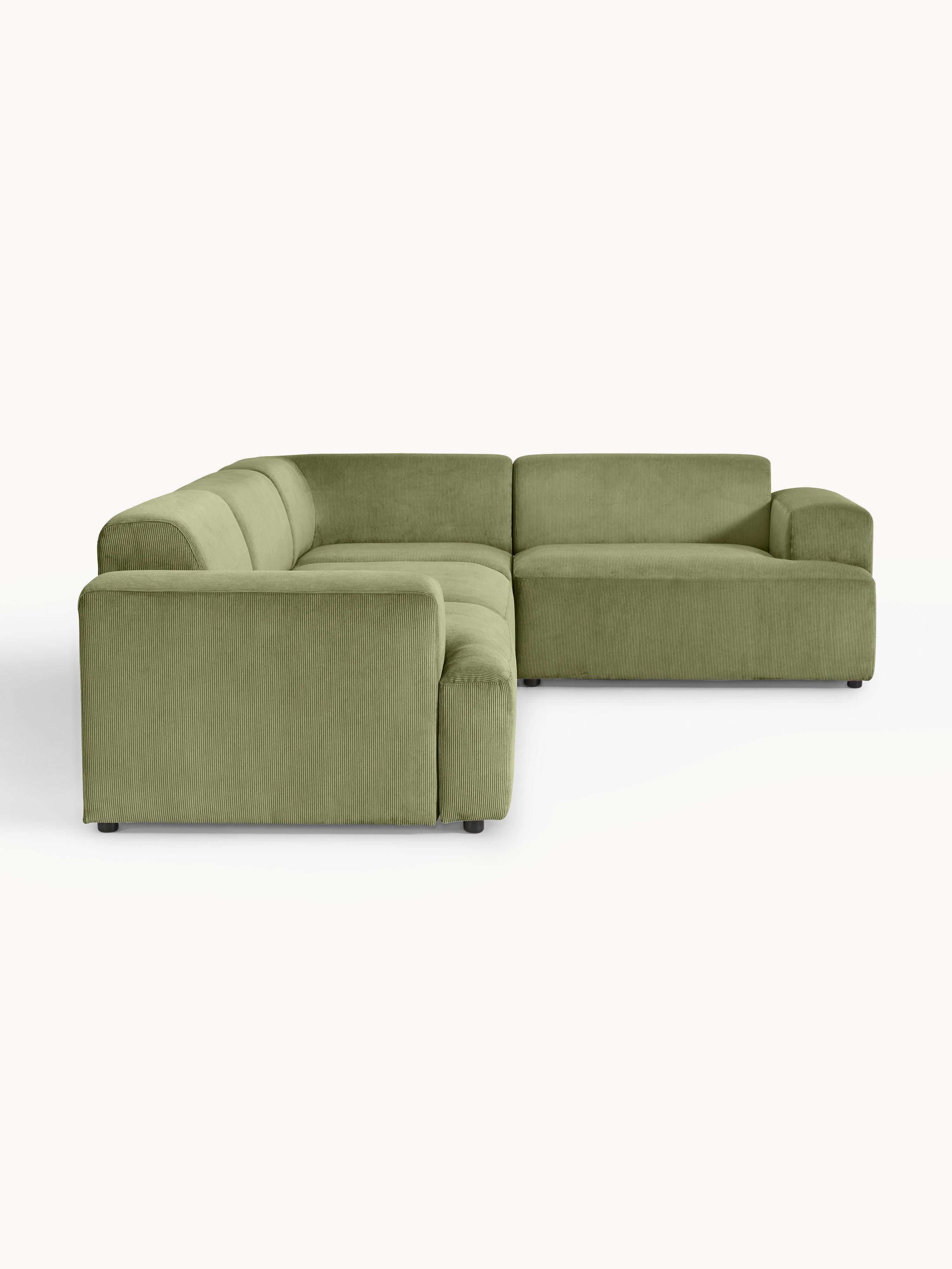 Melva Large Corduroy Corner Sofa (4-seater)