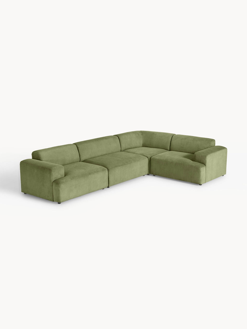 Melva Large Corduroy Corner Sofa (4-seater)