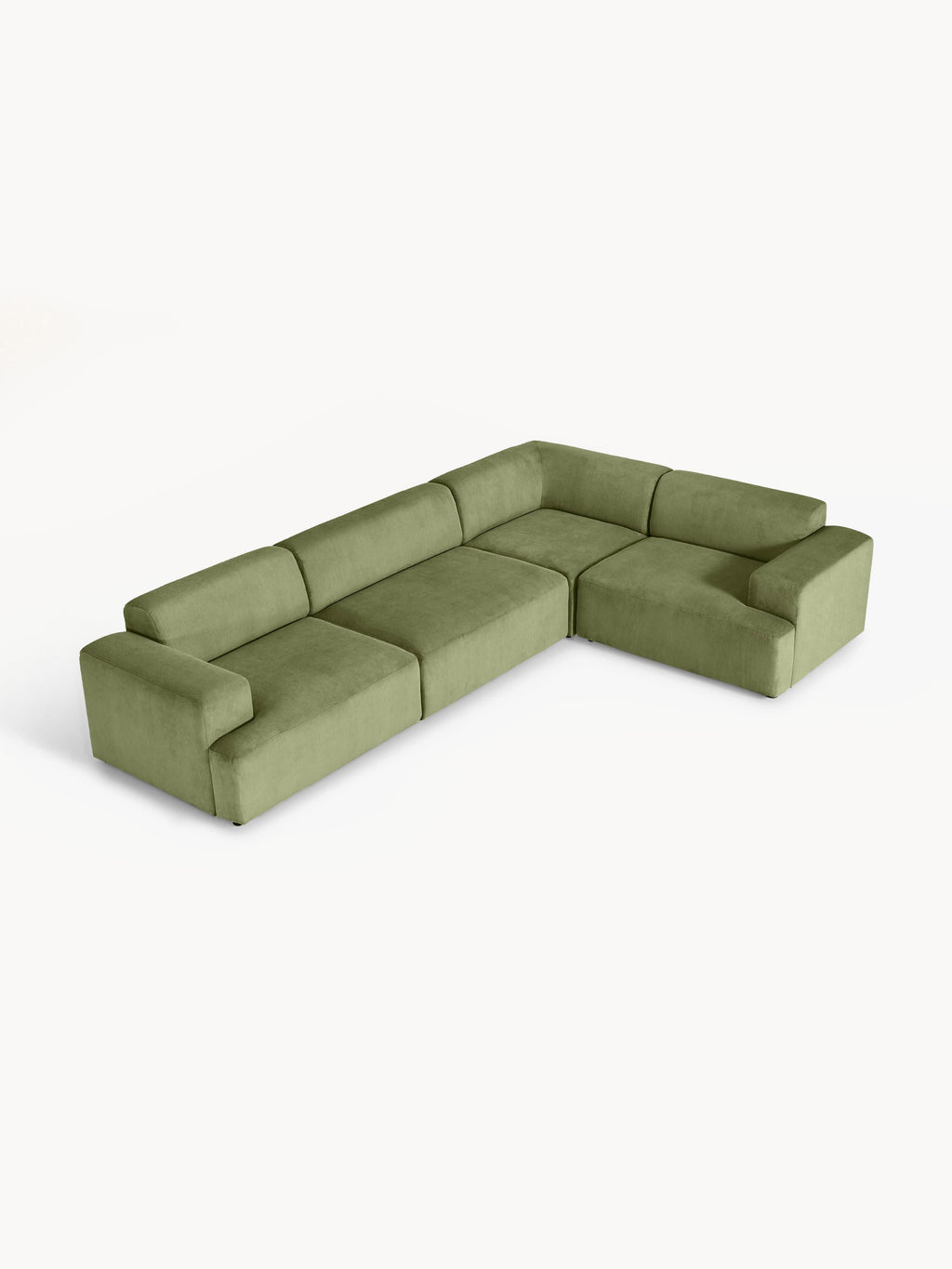 Melva Large Corduroy Corner Sofa (4-seater)