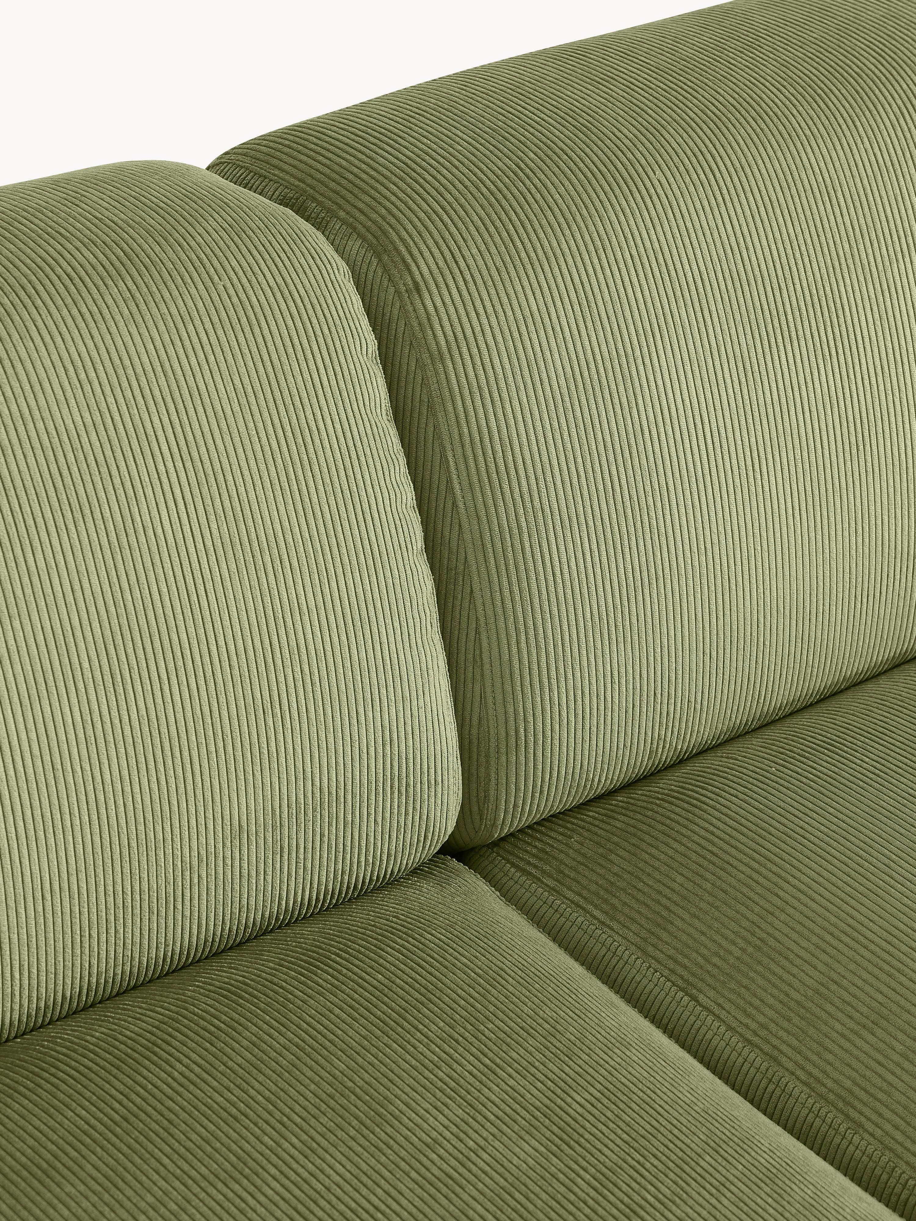 Melva Large Corduroy Corner Sofa (4-seater)