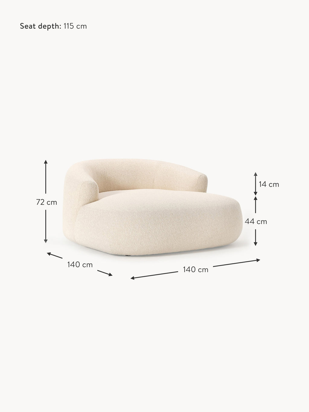 Sofia XL Bouclé Lounge Chair