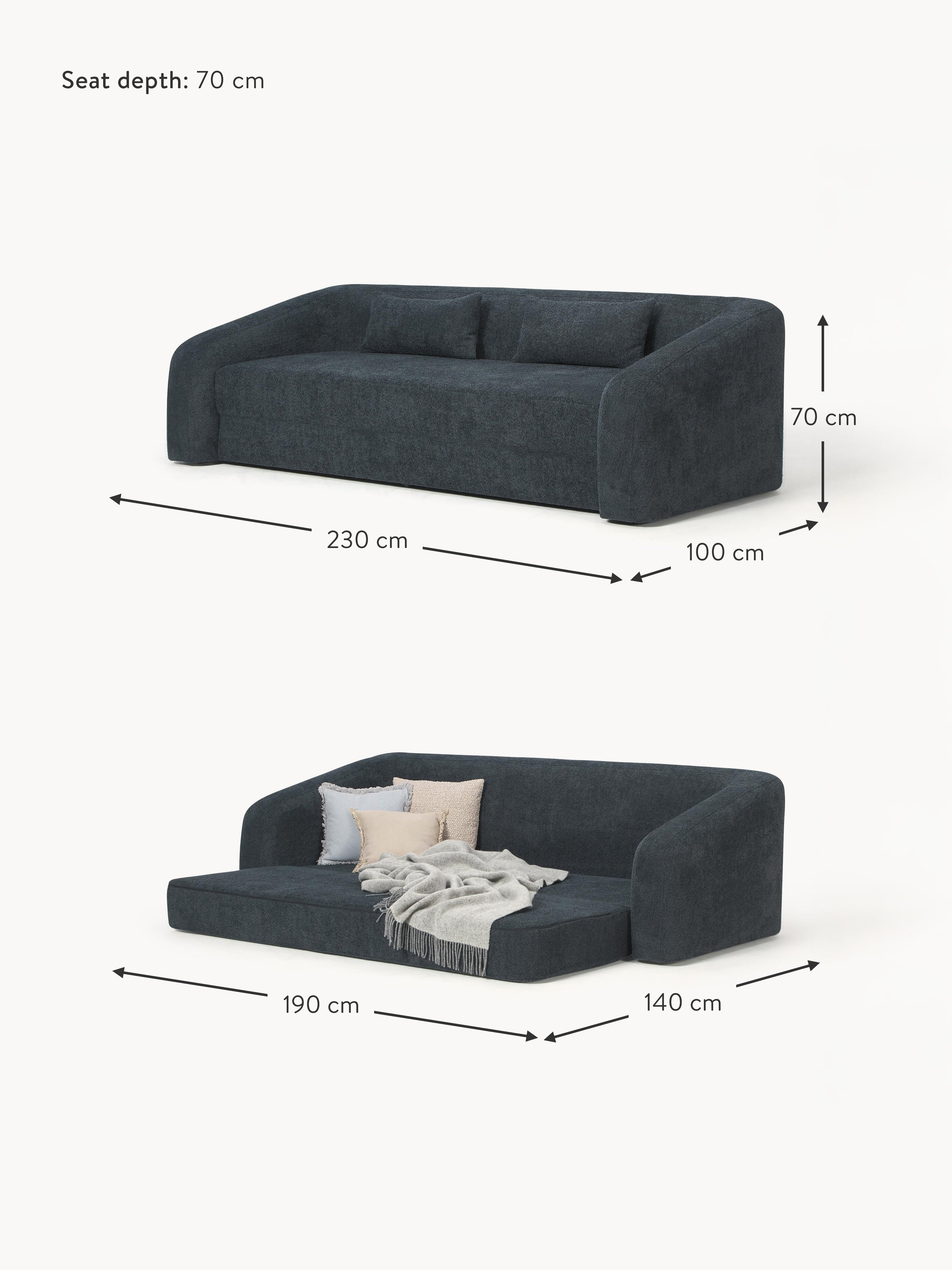 Eliot Teddy Bouclé Sofa Bed (3-seater)