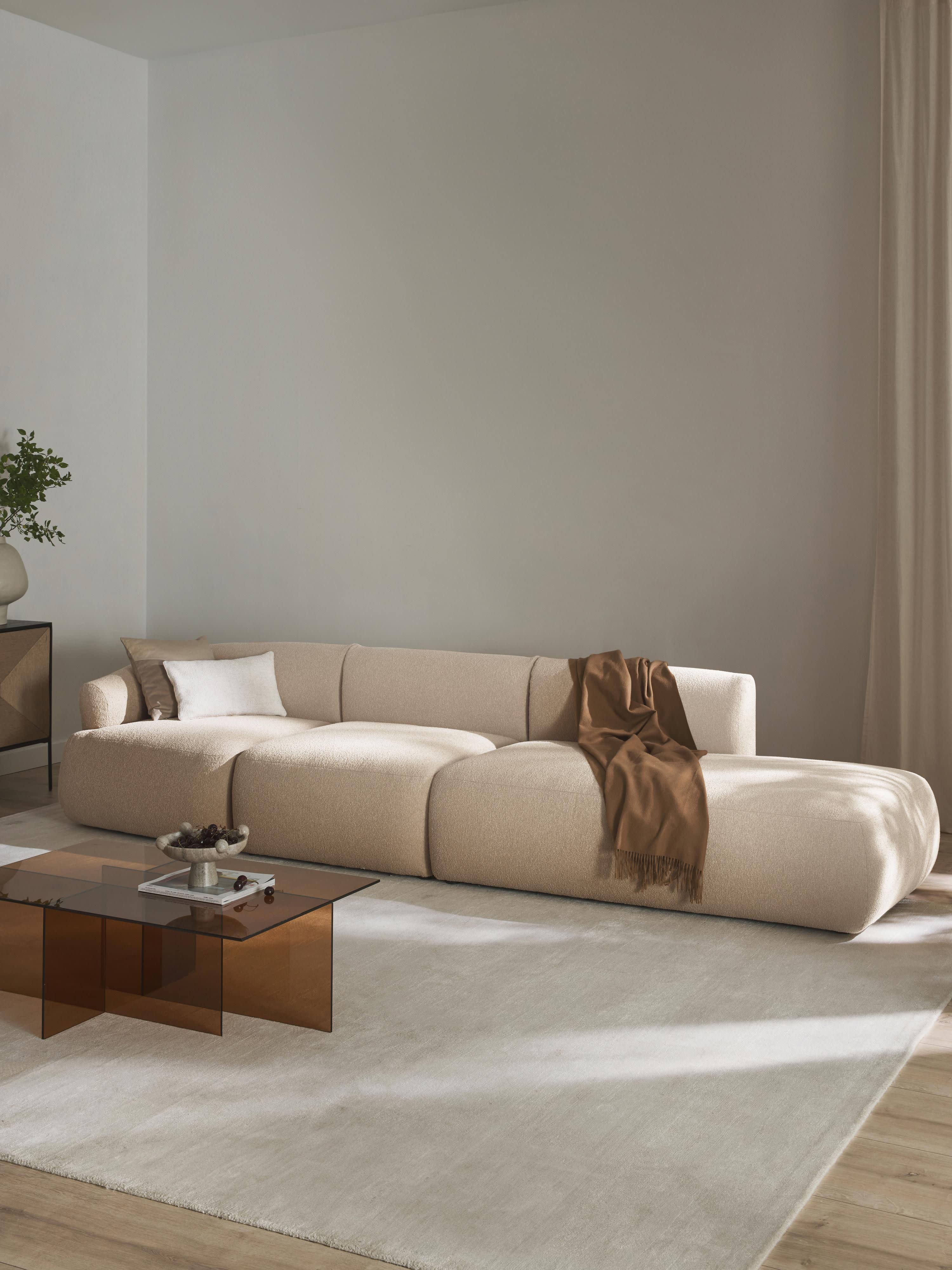 Sofia Modular Bouclé Chaise (4-seater)