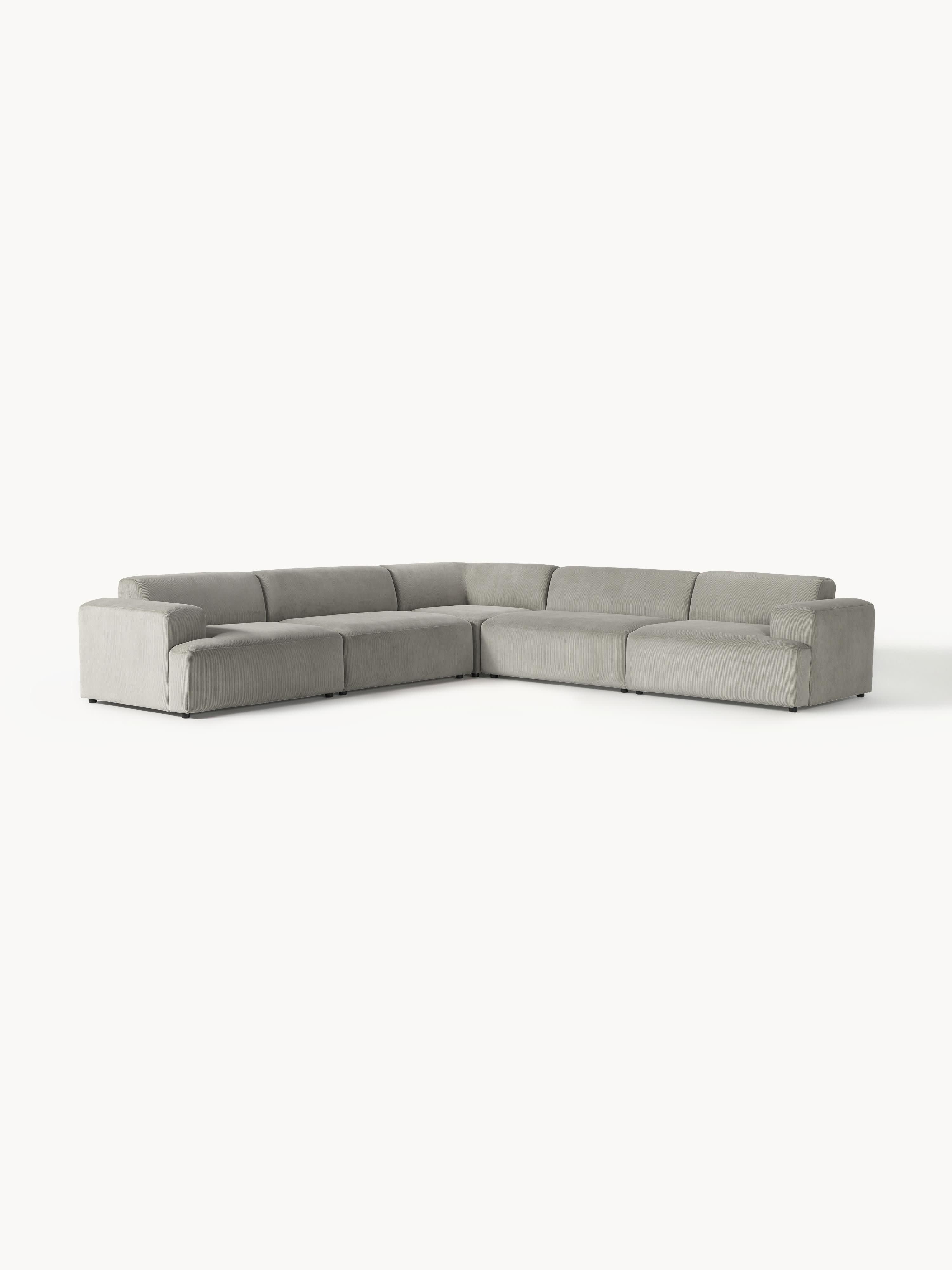 Melva Corduroy Corner Sofa (4-seater)