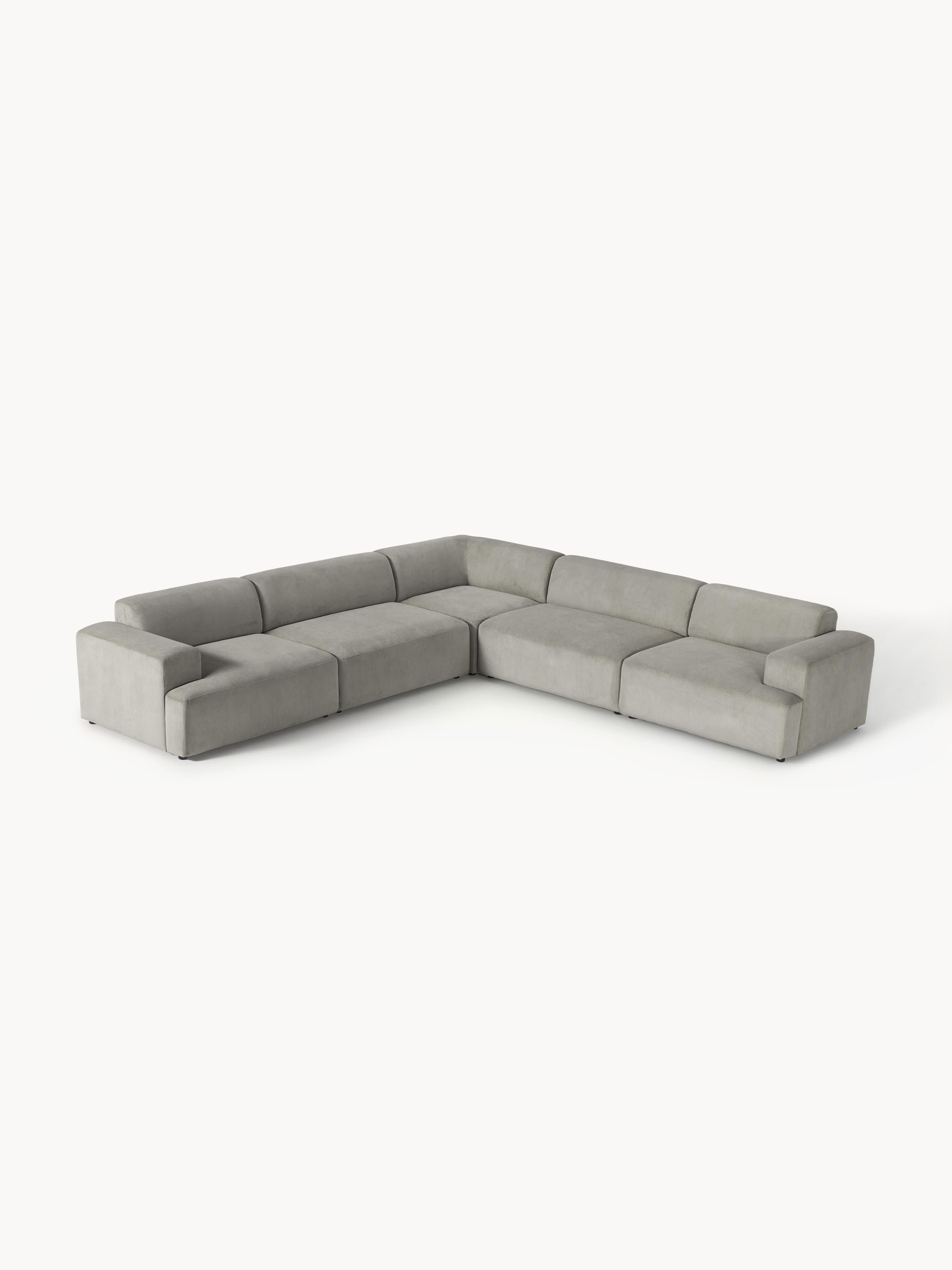 Melva Corduroy Corner Sofa (4-seater)
