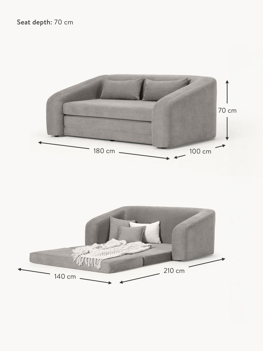 Eliot Sofa Bed (2-seater)