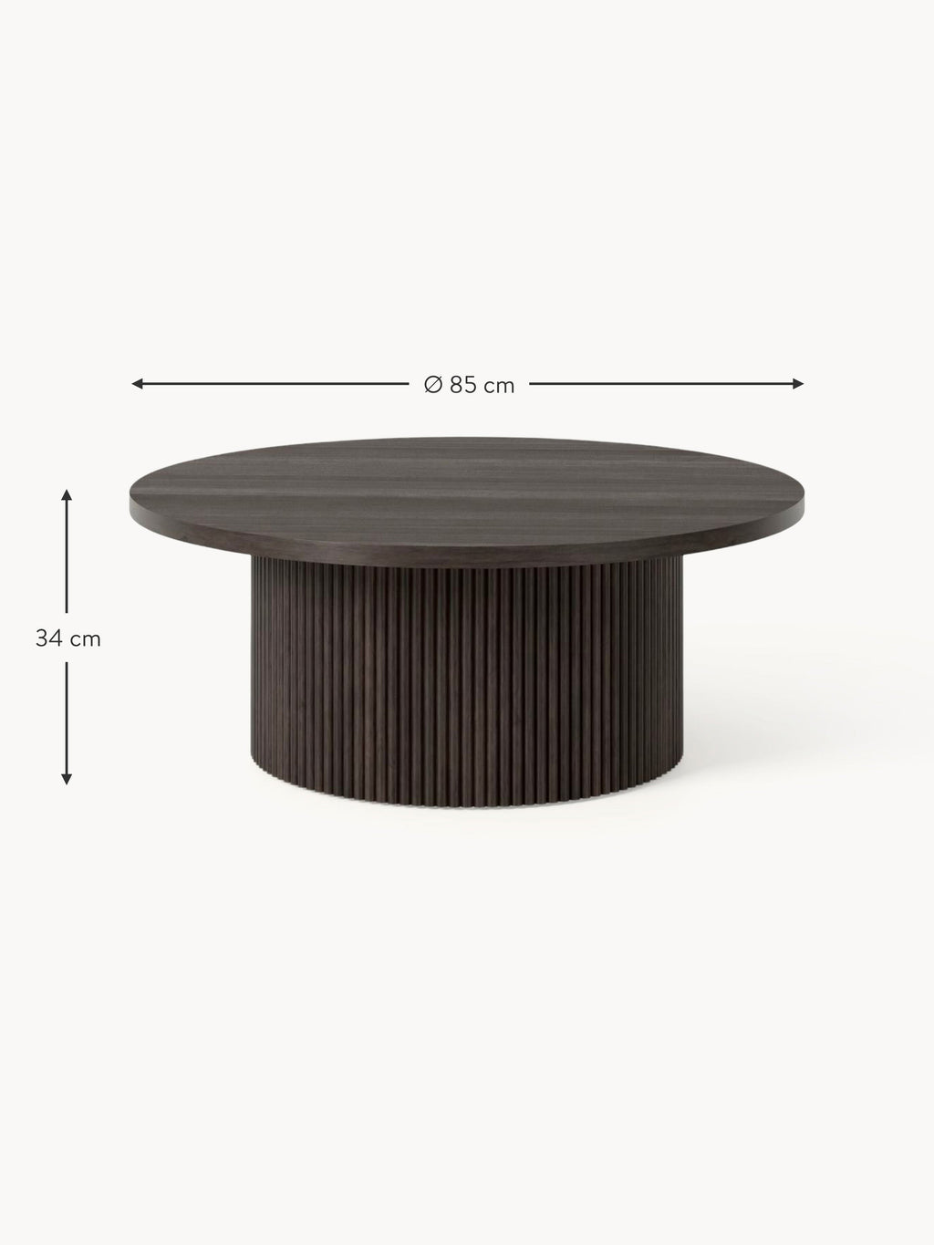 Nele Round Wooden Coffee Table
