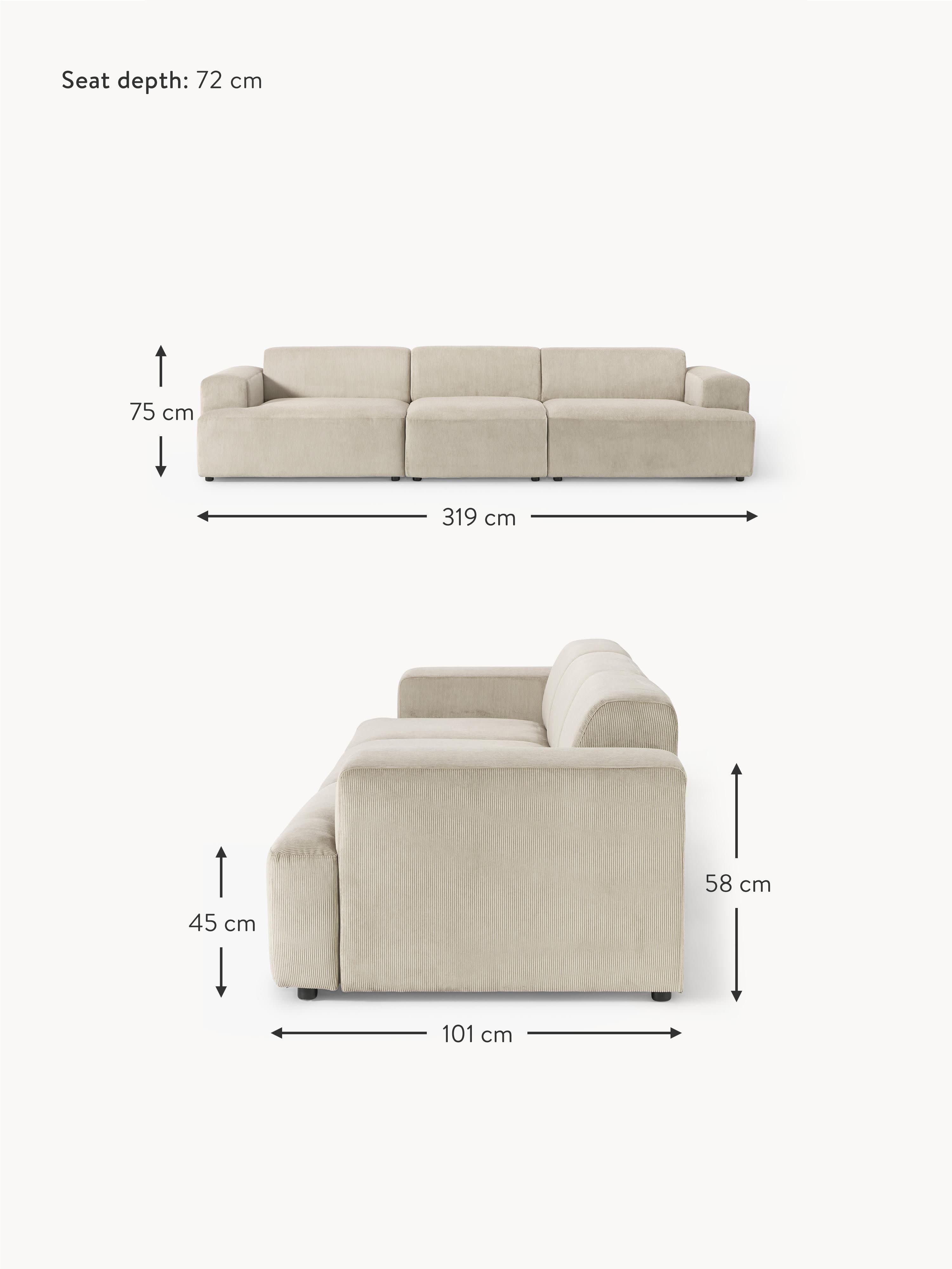 Melva Corduroy Sofa (4-seater)