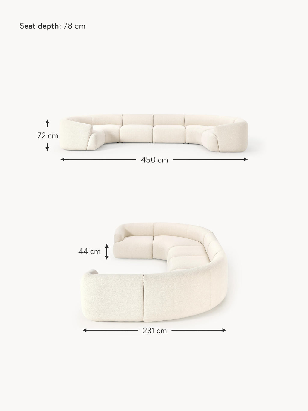 Sofia XL Modular Bouclé Sofa