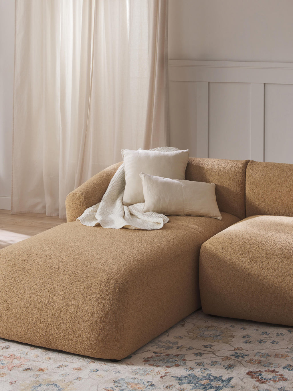 Sofia Bouclé Corner Chaise Module