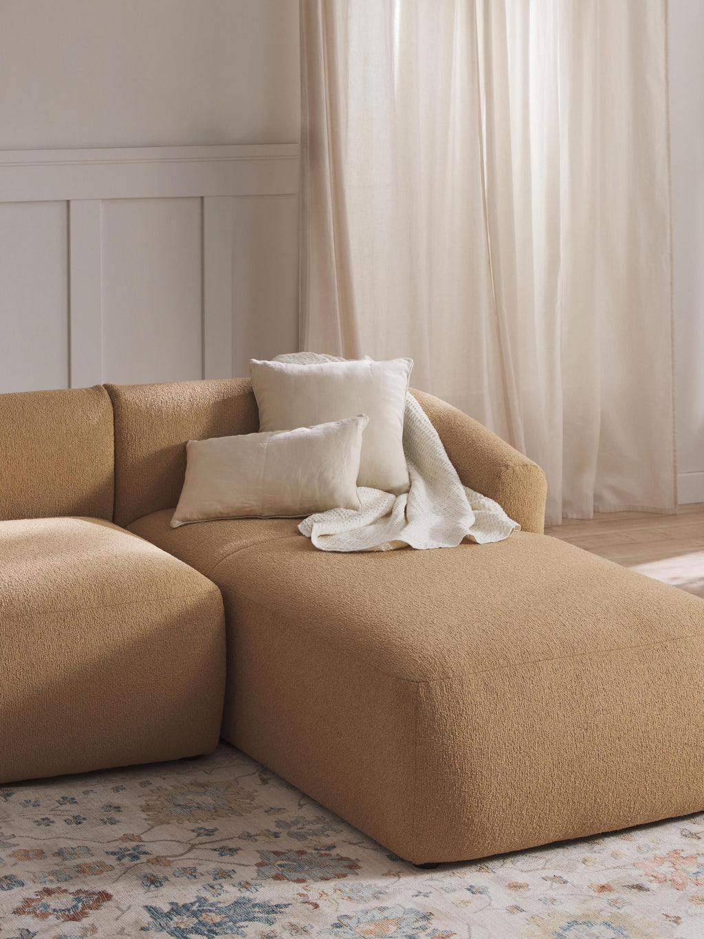 Sofia Bouclé Corner Chaise Module