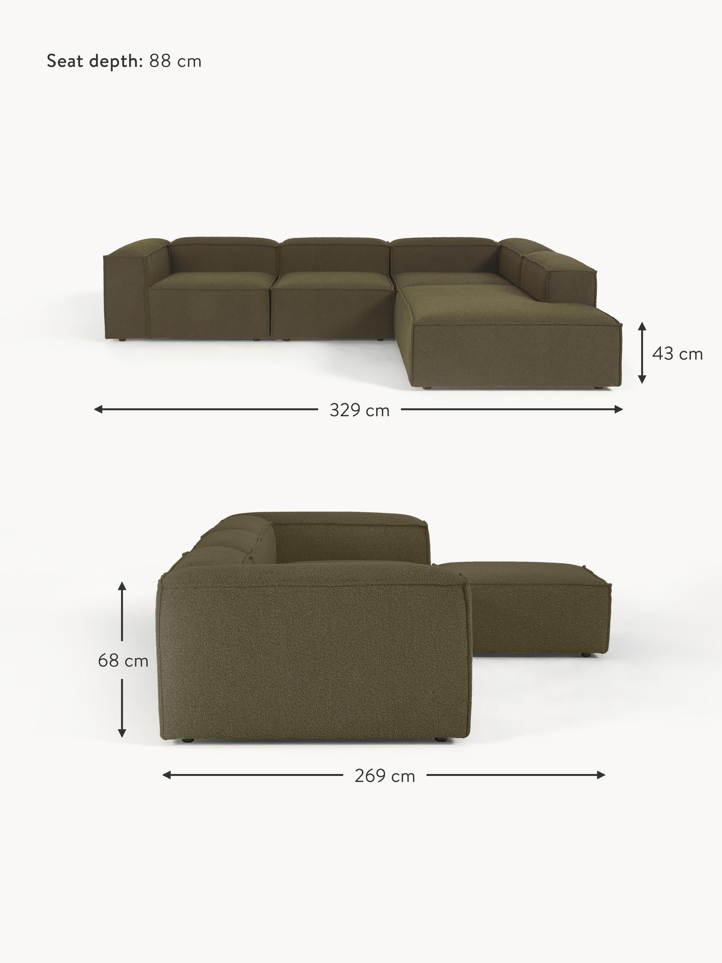 Lennon Bouclé Modular Corner Sofa (4-seater)