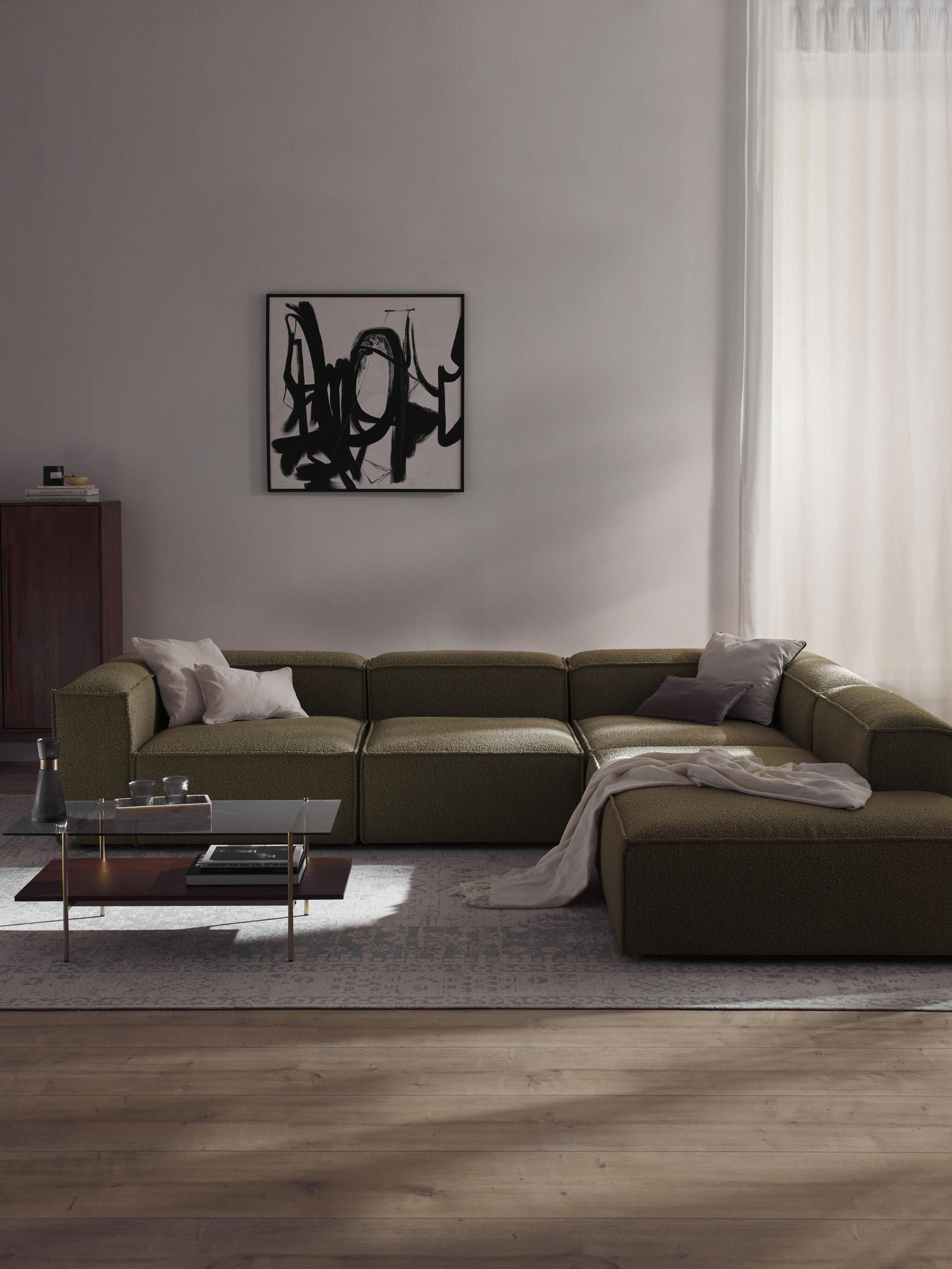 Lennon Bouclé Modular Corner Sofa (4-seater)