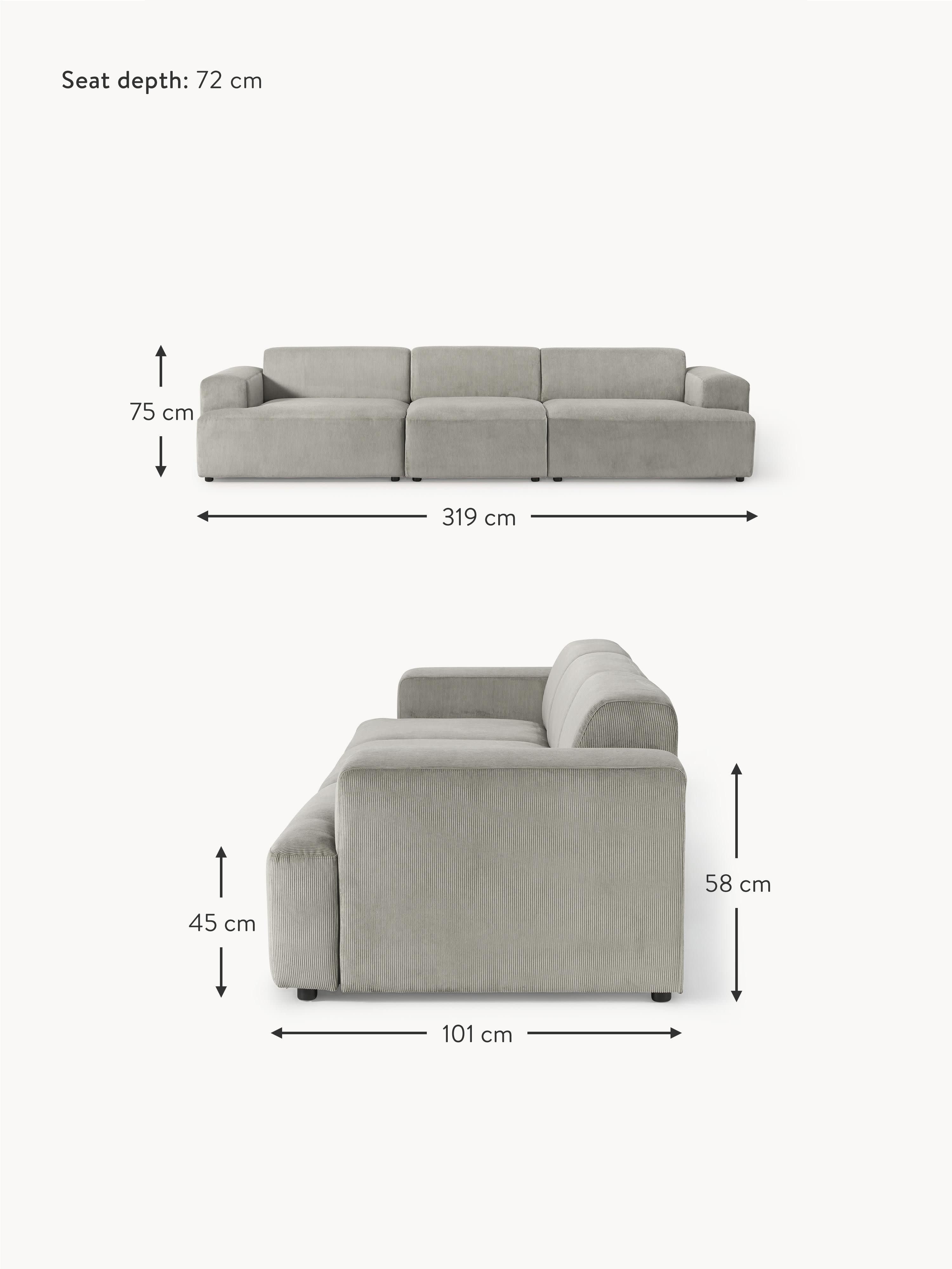 Melva Corduroy Sofa (4-seater)