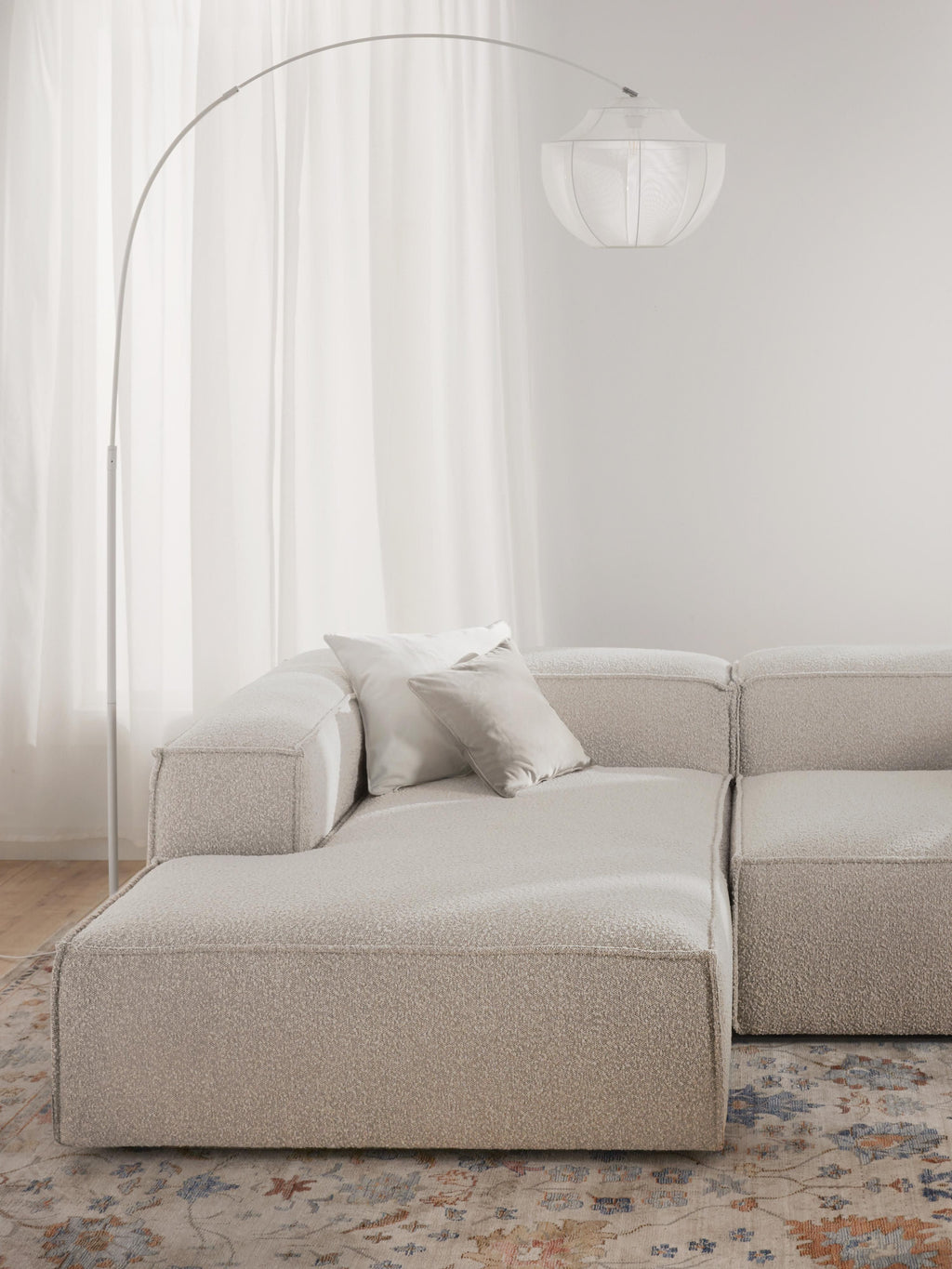 Lennon Bouclé Corner Chaise Module