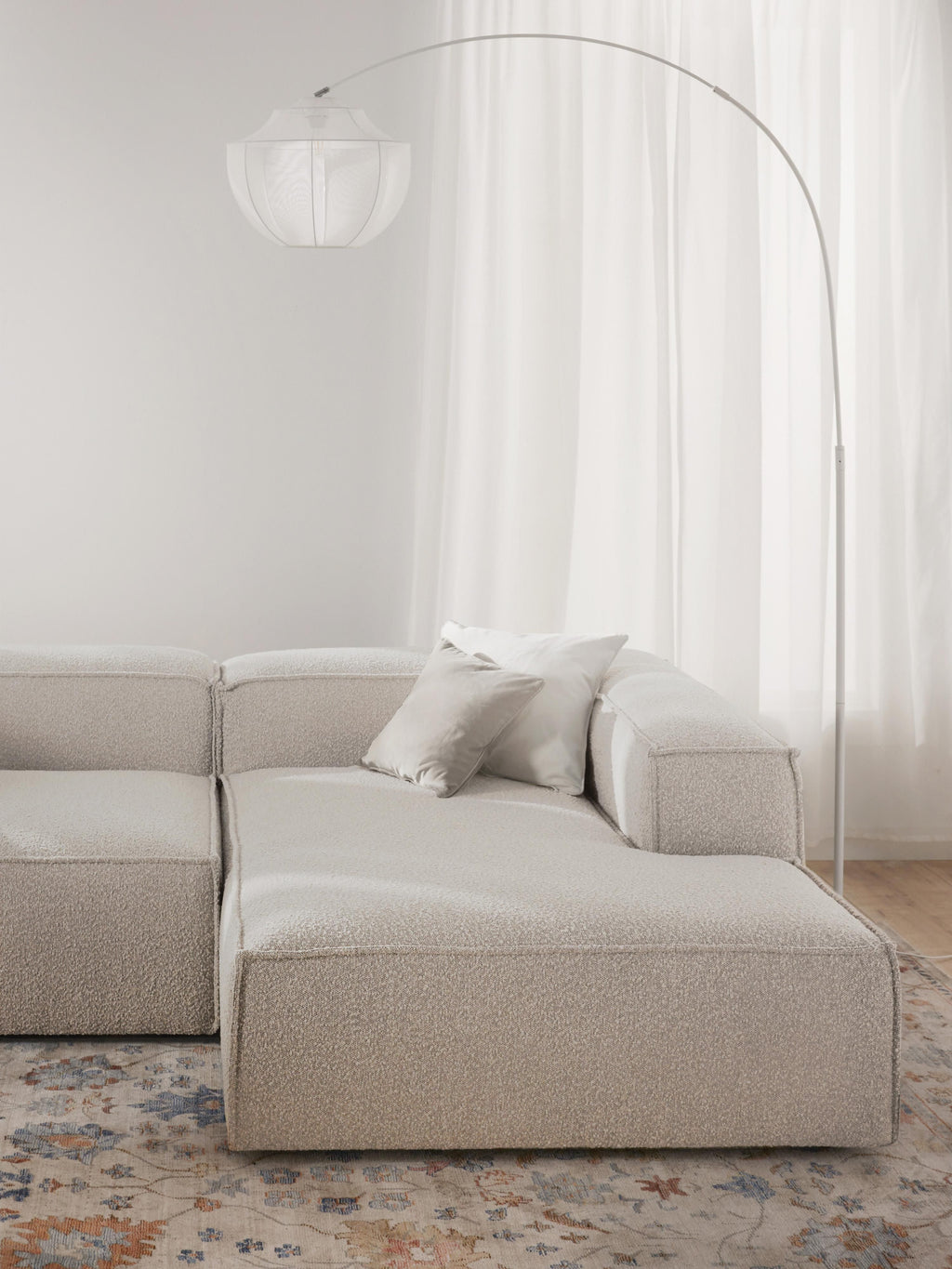 Lennon Bouclé Corner Chaise Module