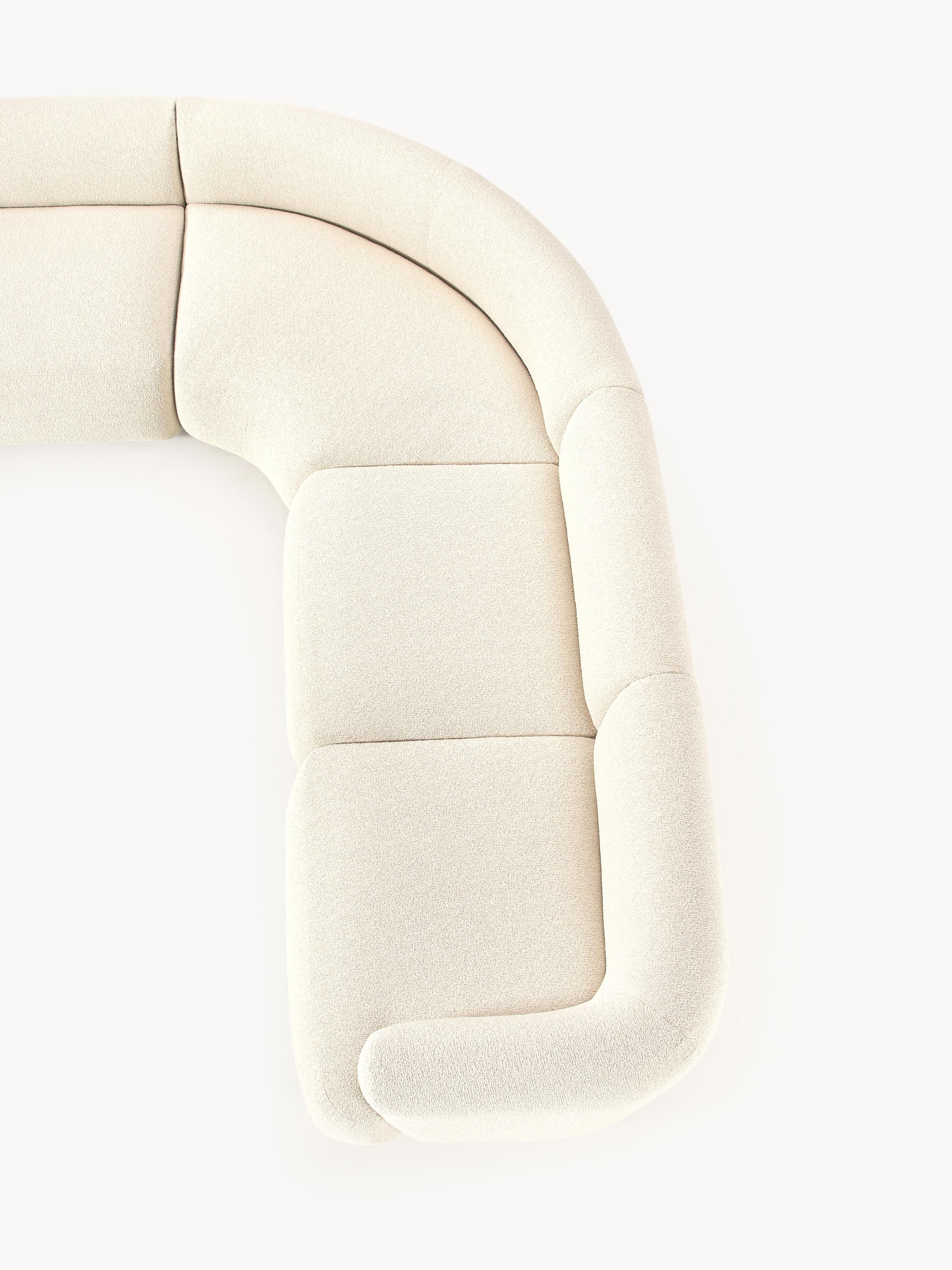 Sofia Modular Bouclé Corner Sofa (4-seater)