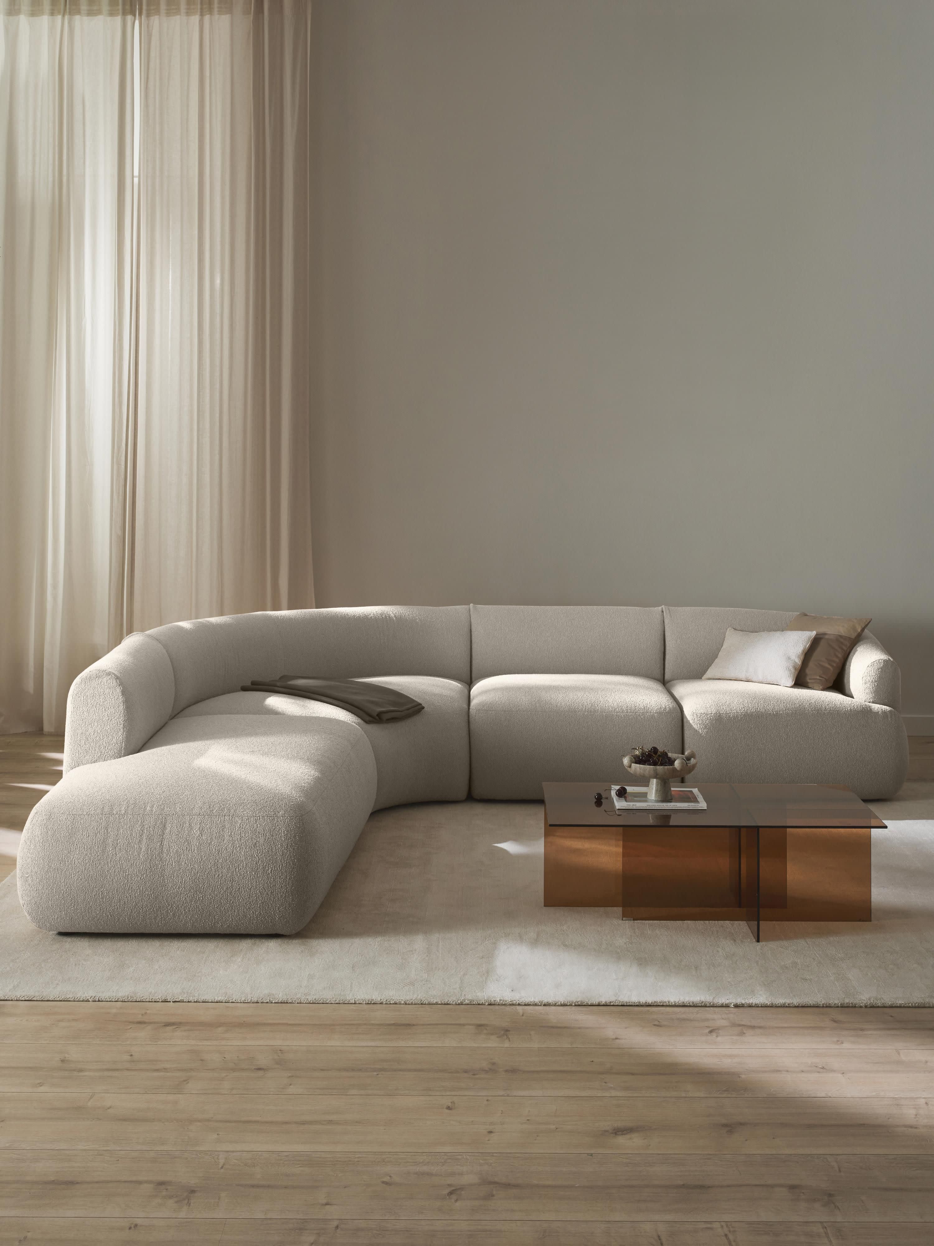 Sofia Modular Bouclé Corner Sofa (4-seater)