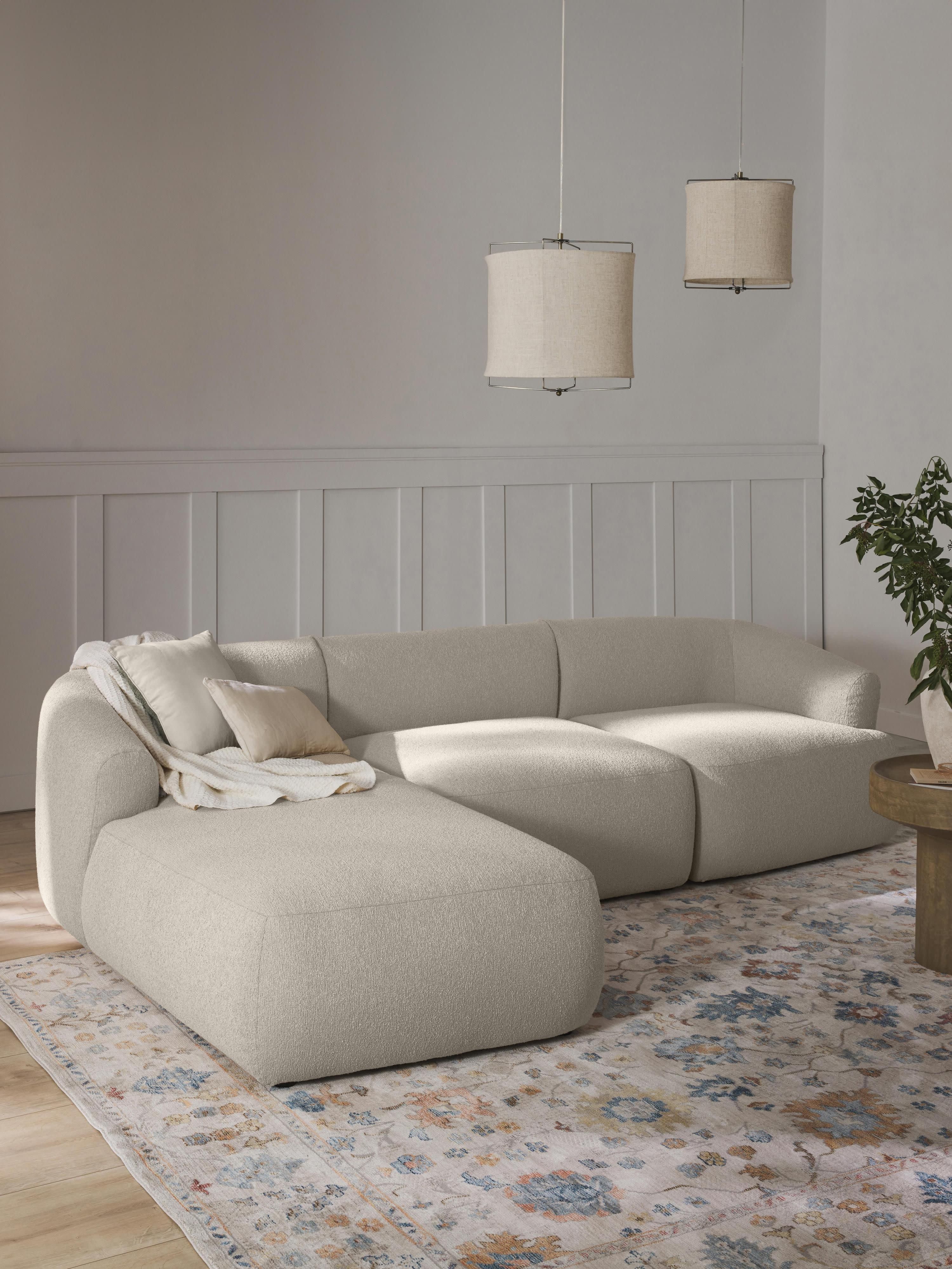 Sofia Modular Bouclé Corner Sofa (4-seater)