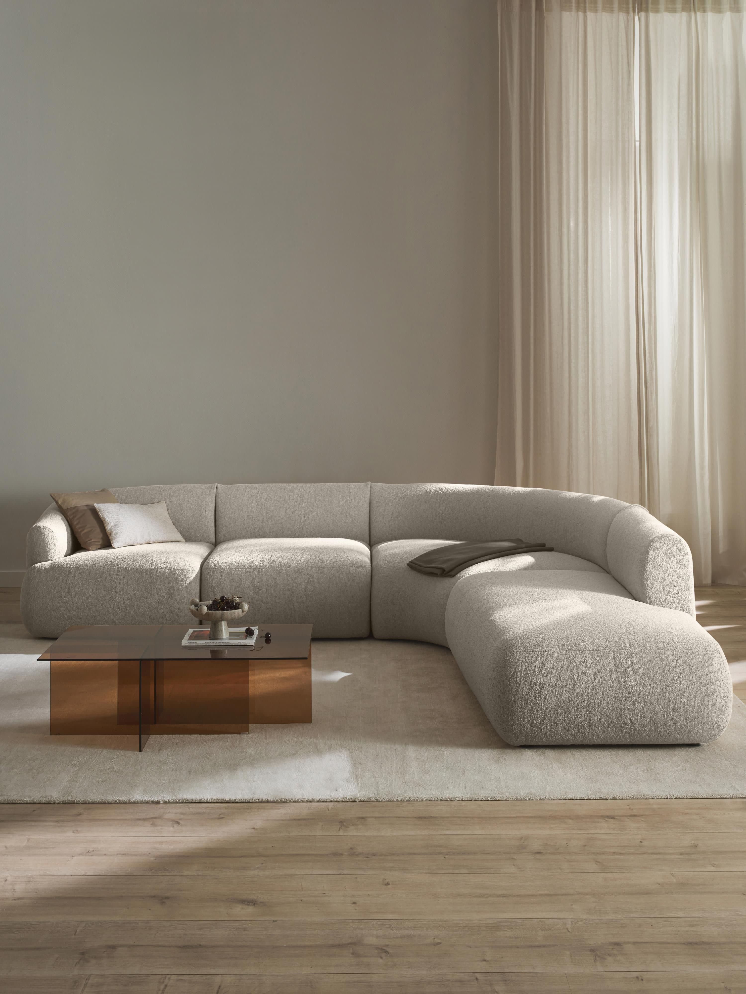 Sofia Modular Bouclé Corner Sofa (4-seater)