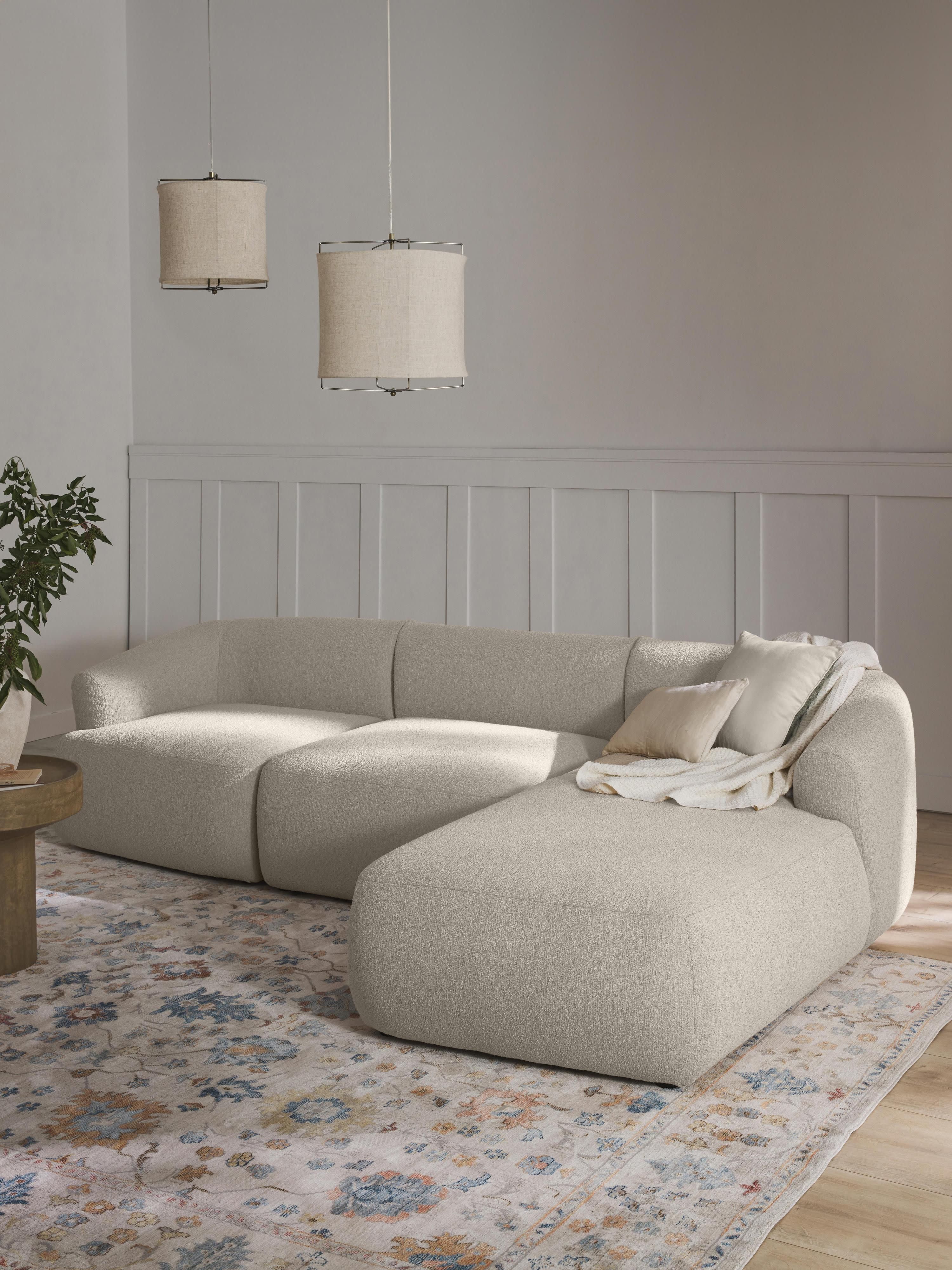 Sofia Modular Bouclé Corner Sofa (4-seater)