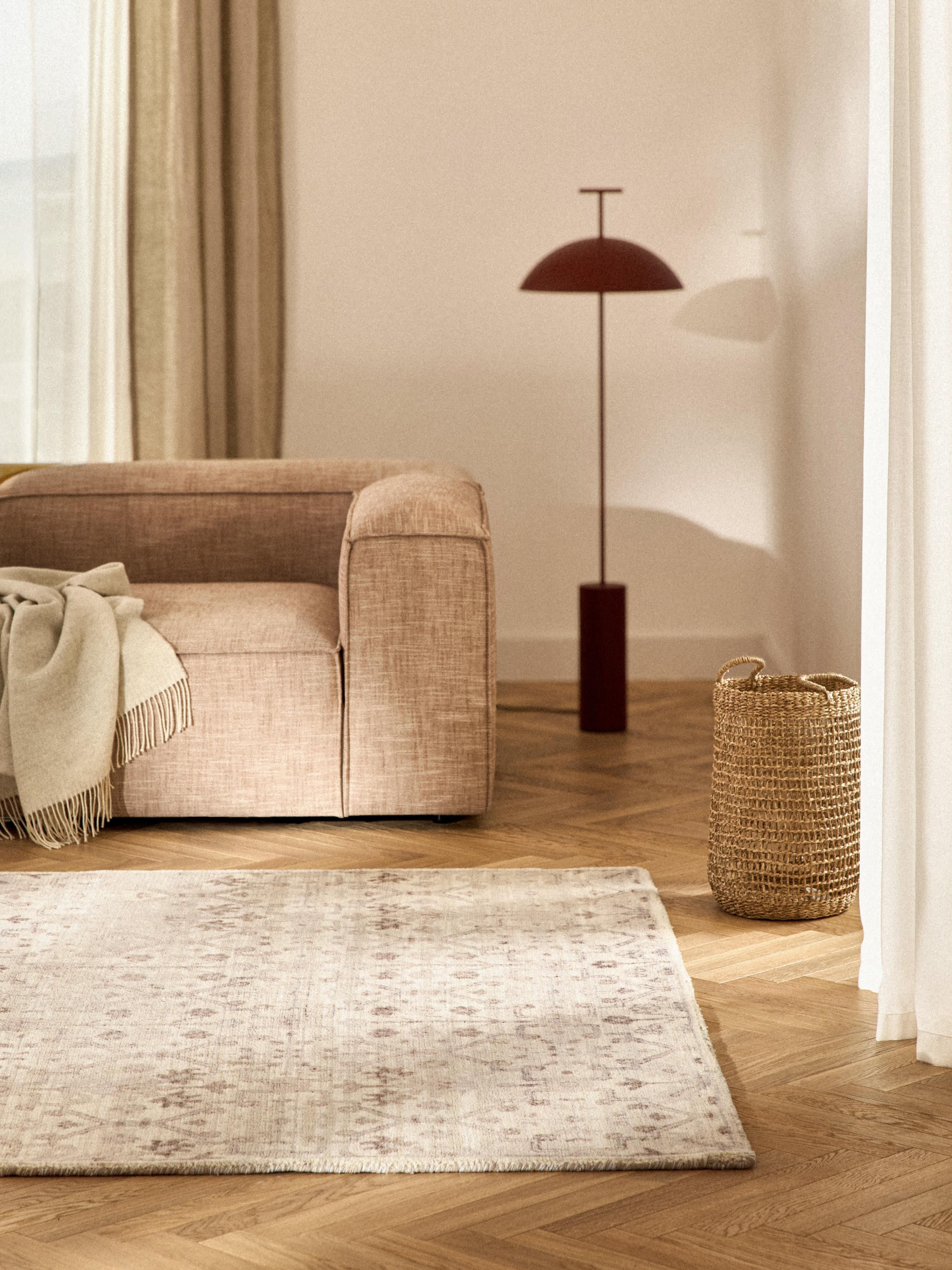 Rosalie Hand-Woven Low-Pile Rug with Ornaments