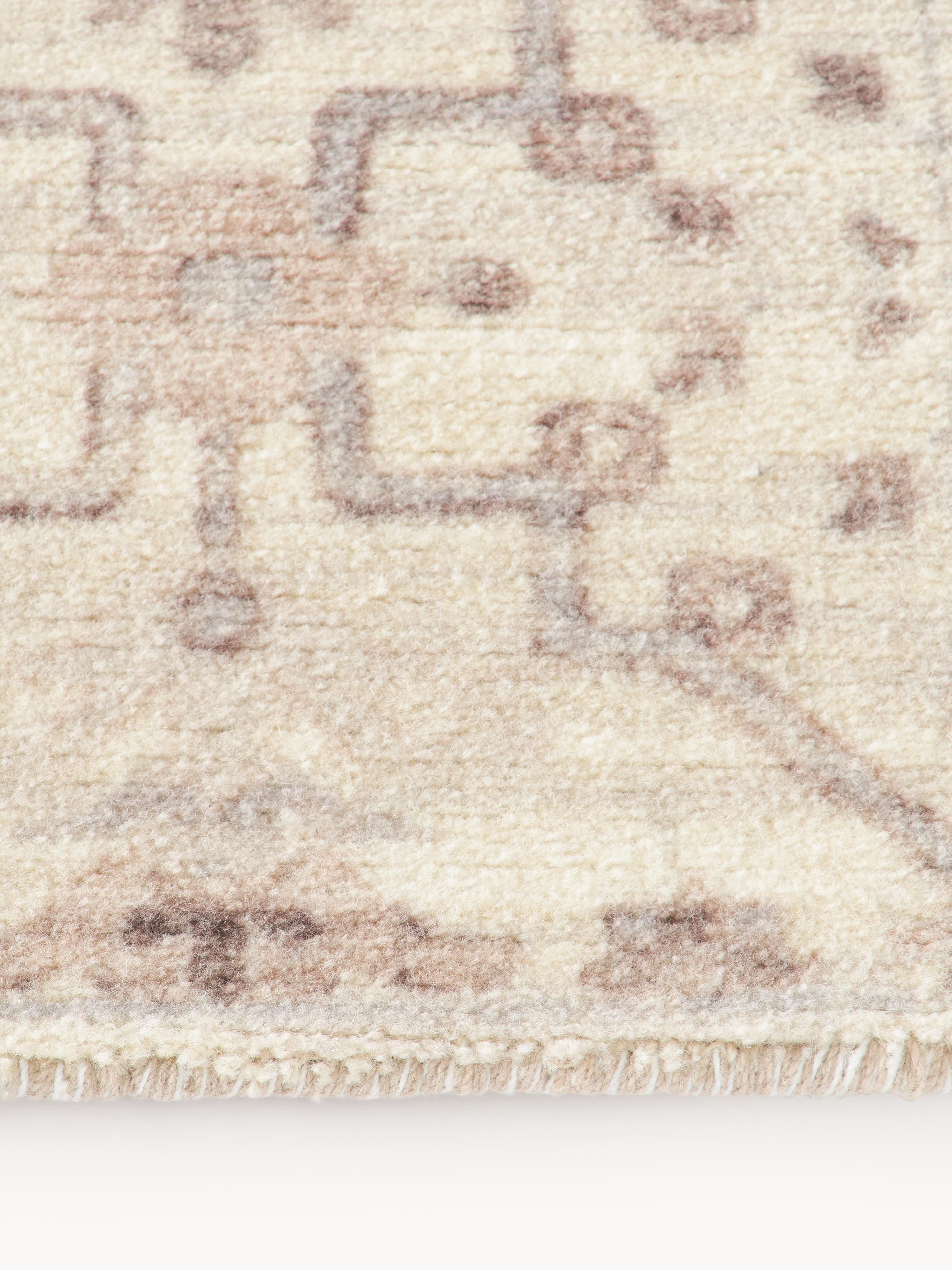 Rosalie Hand-Woven Low-Pile Rug with Ornaments