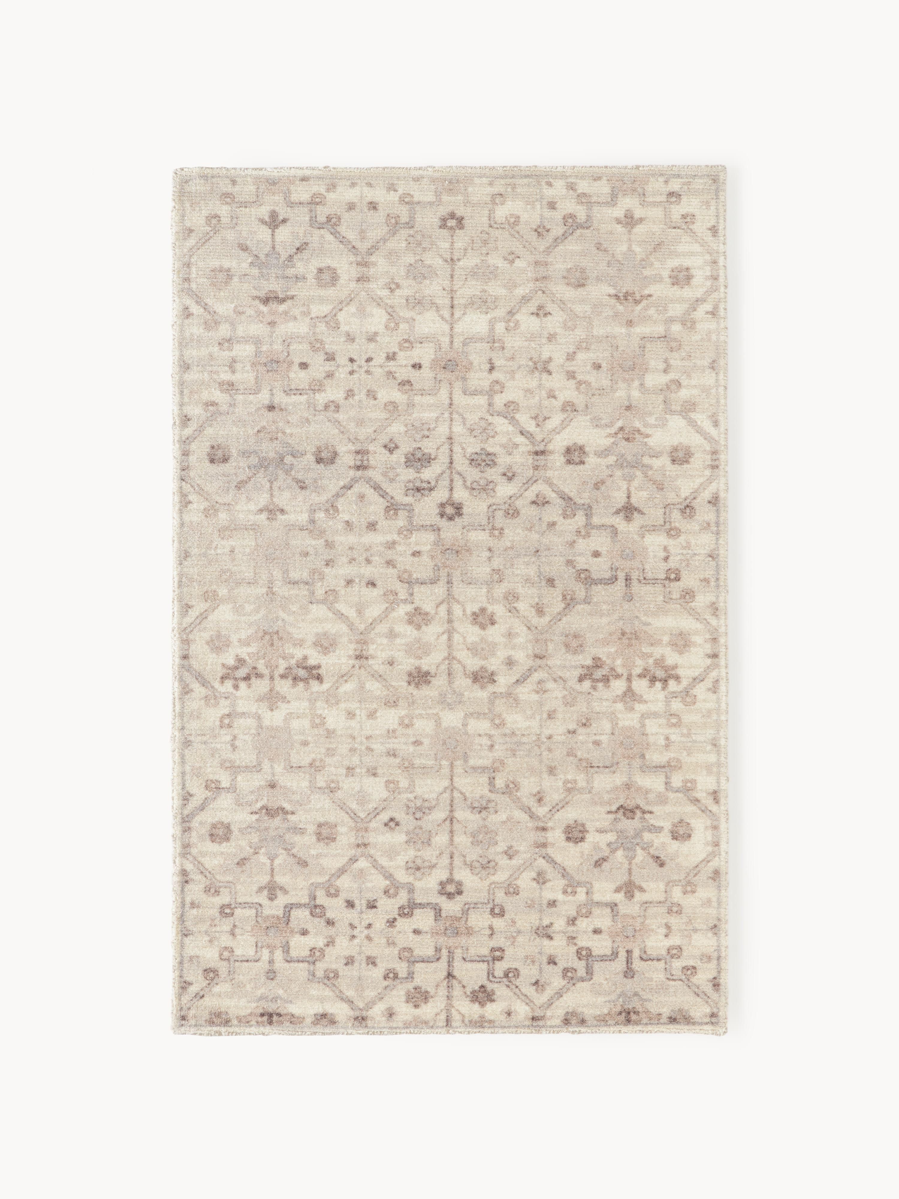 Gallery image 1 - Hand-Woven Low-Pile Rug Rosalie with Ornaments